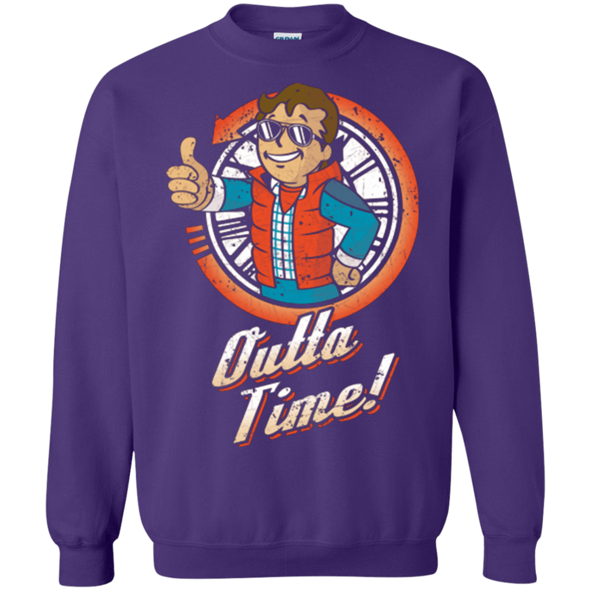 Sweatshirts Purple / Small Outta Time Crewneck Sweatshirt