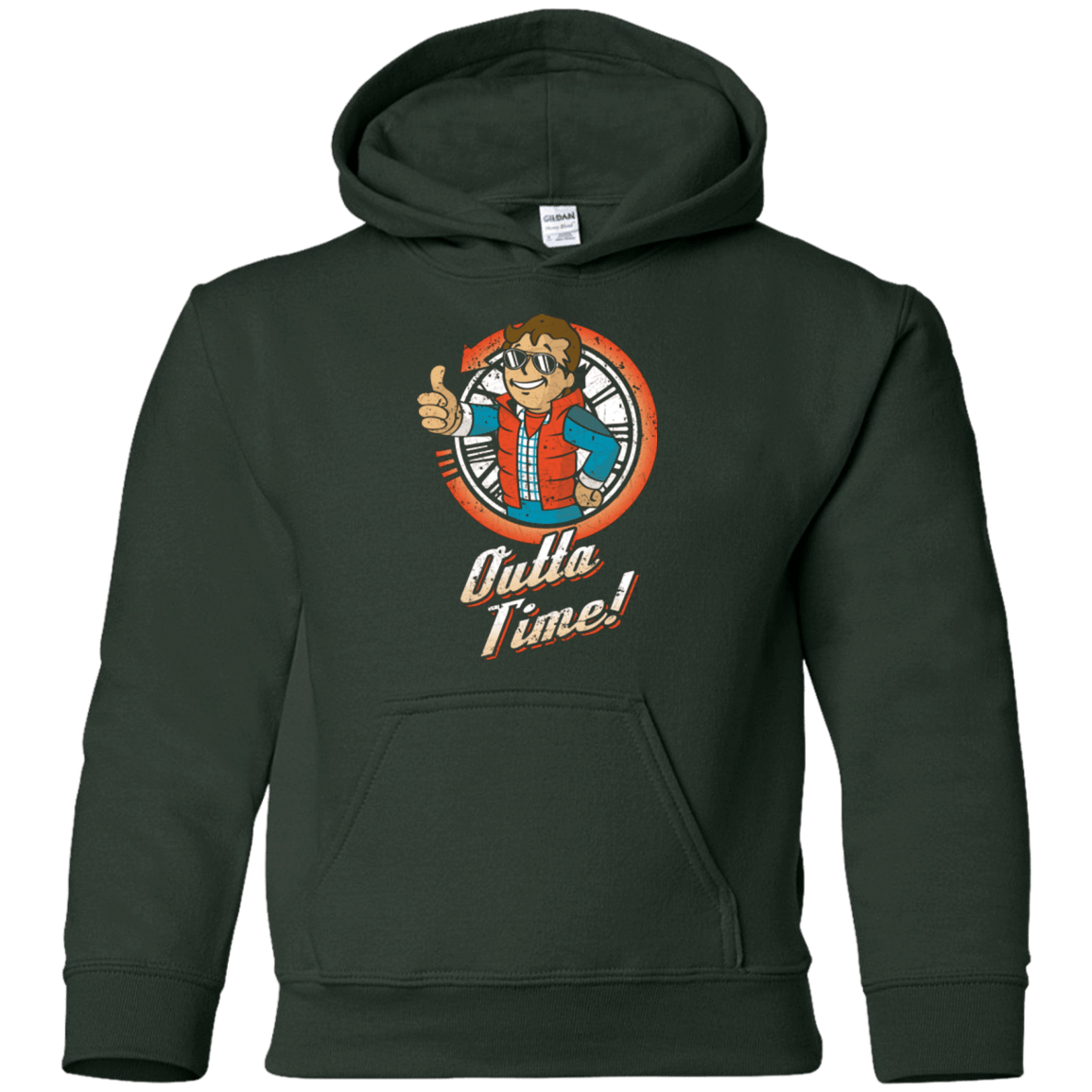 Sweatshirts Forest Green / YS Outta Time Youth Hoodie