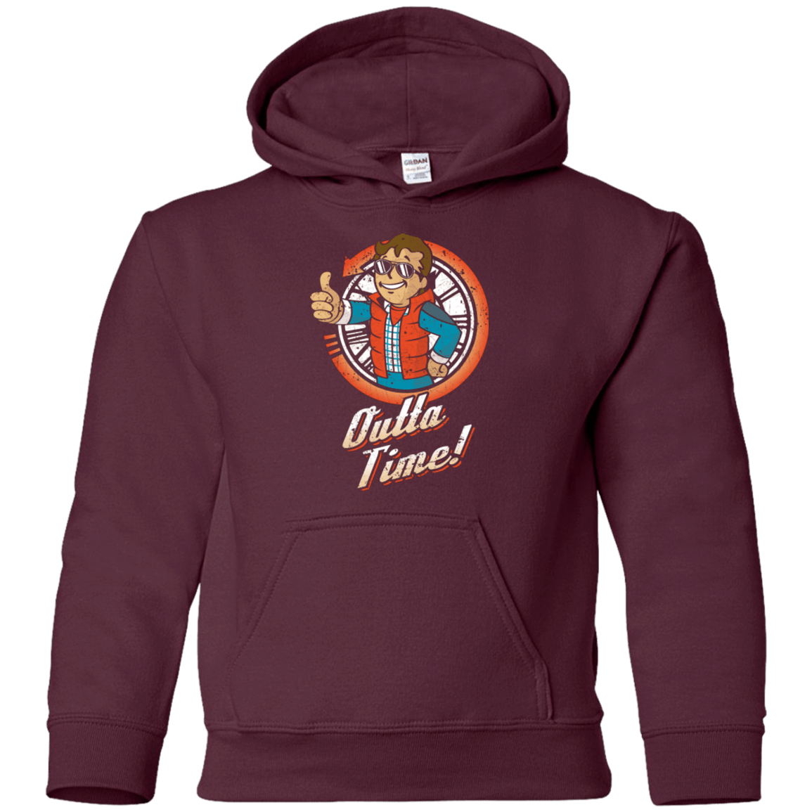Sweatshirts Maroon / YS Outta Time Youth Hoodie