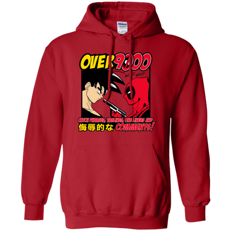 Sweatshirts Red / Small Over 9000 Pullover Hoodie