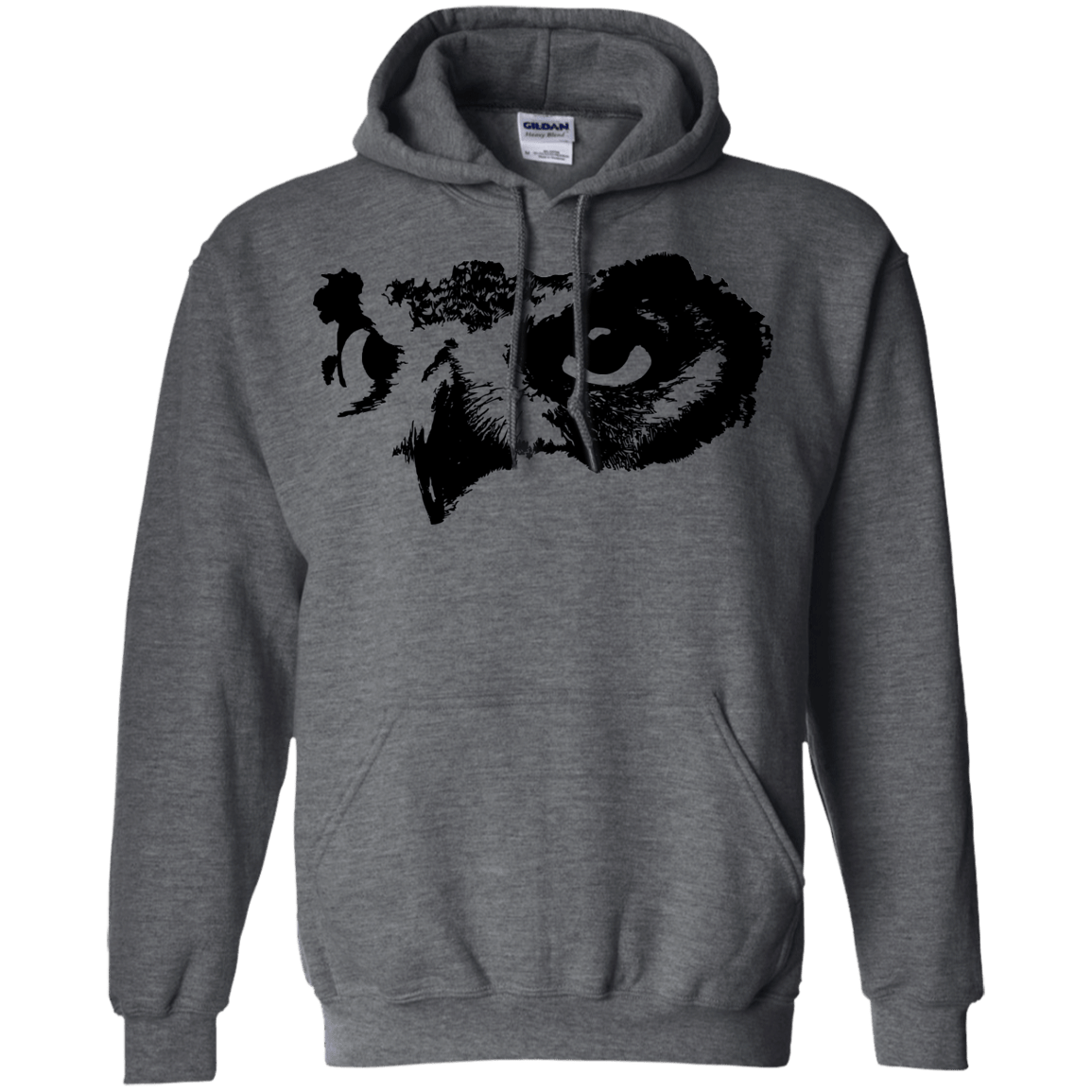 Sweatshirts Dark Heather / S Owl Eyes Pullover Hoodie