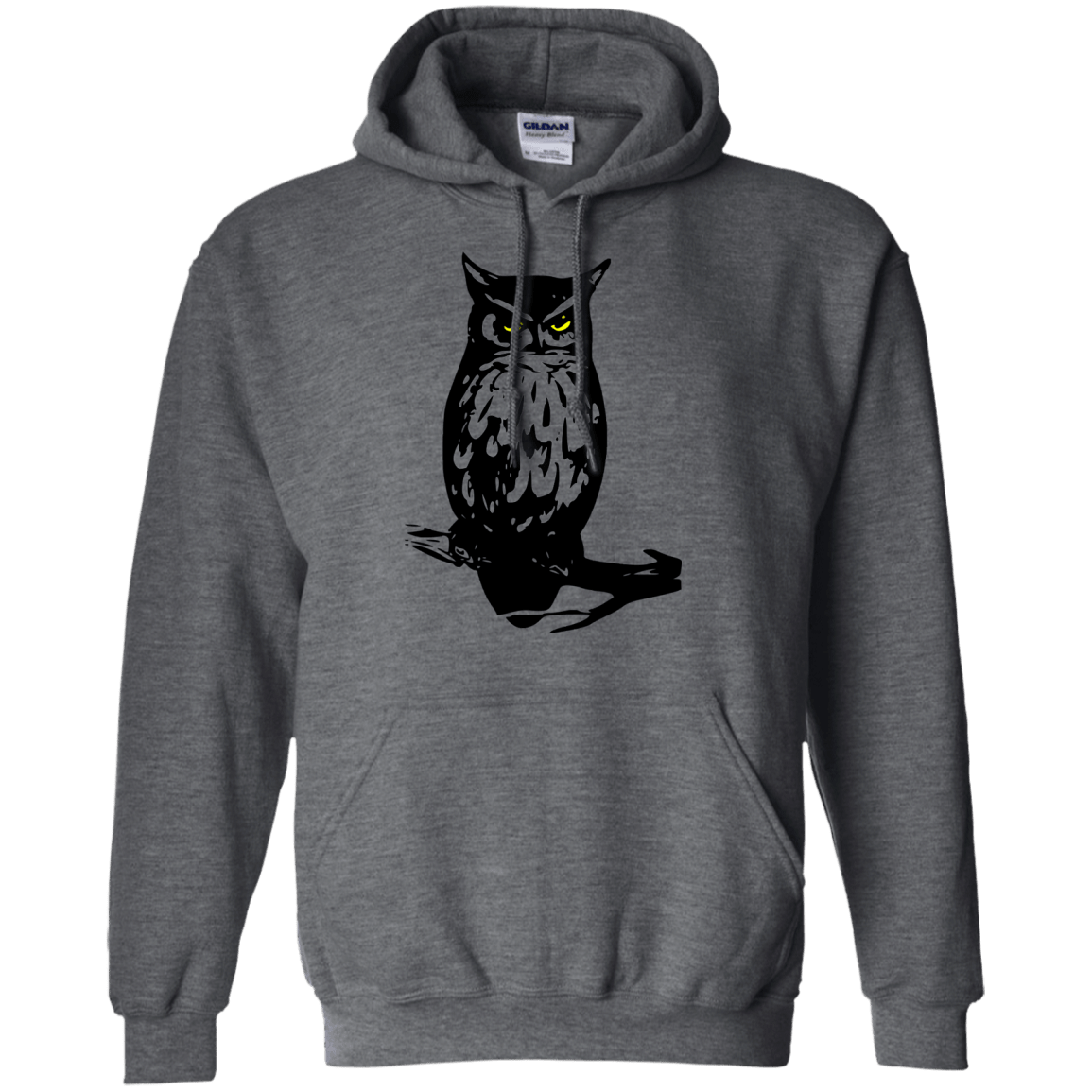 Sweatshirts Dark Heather / S Owl Portrait Pullover Hoodie