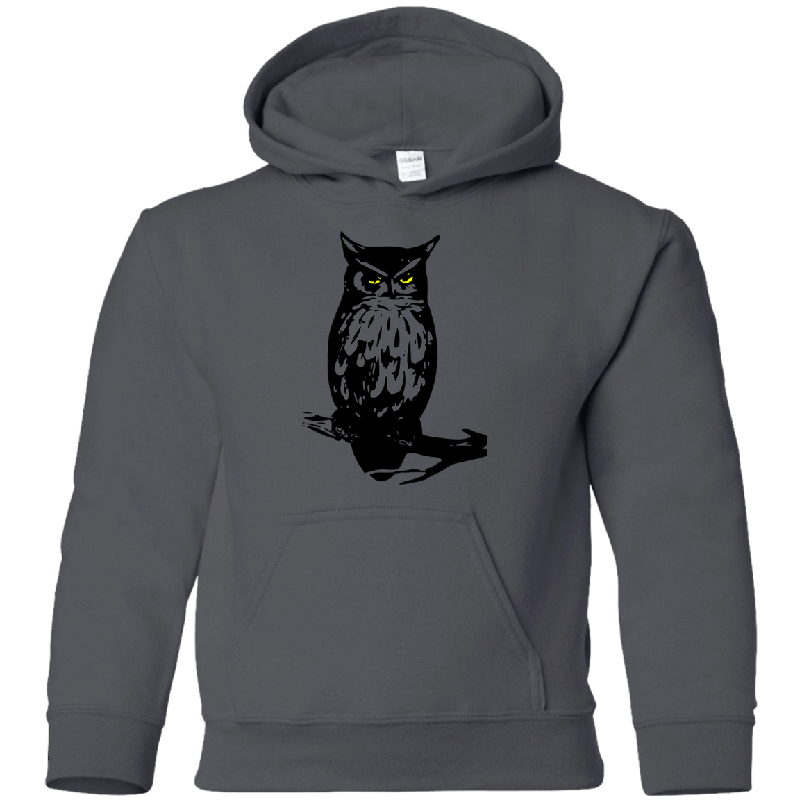Sweatshirts Charcoal / YS Owl Portrait Youth Hoodie