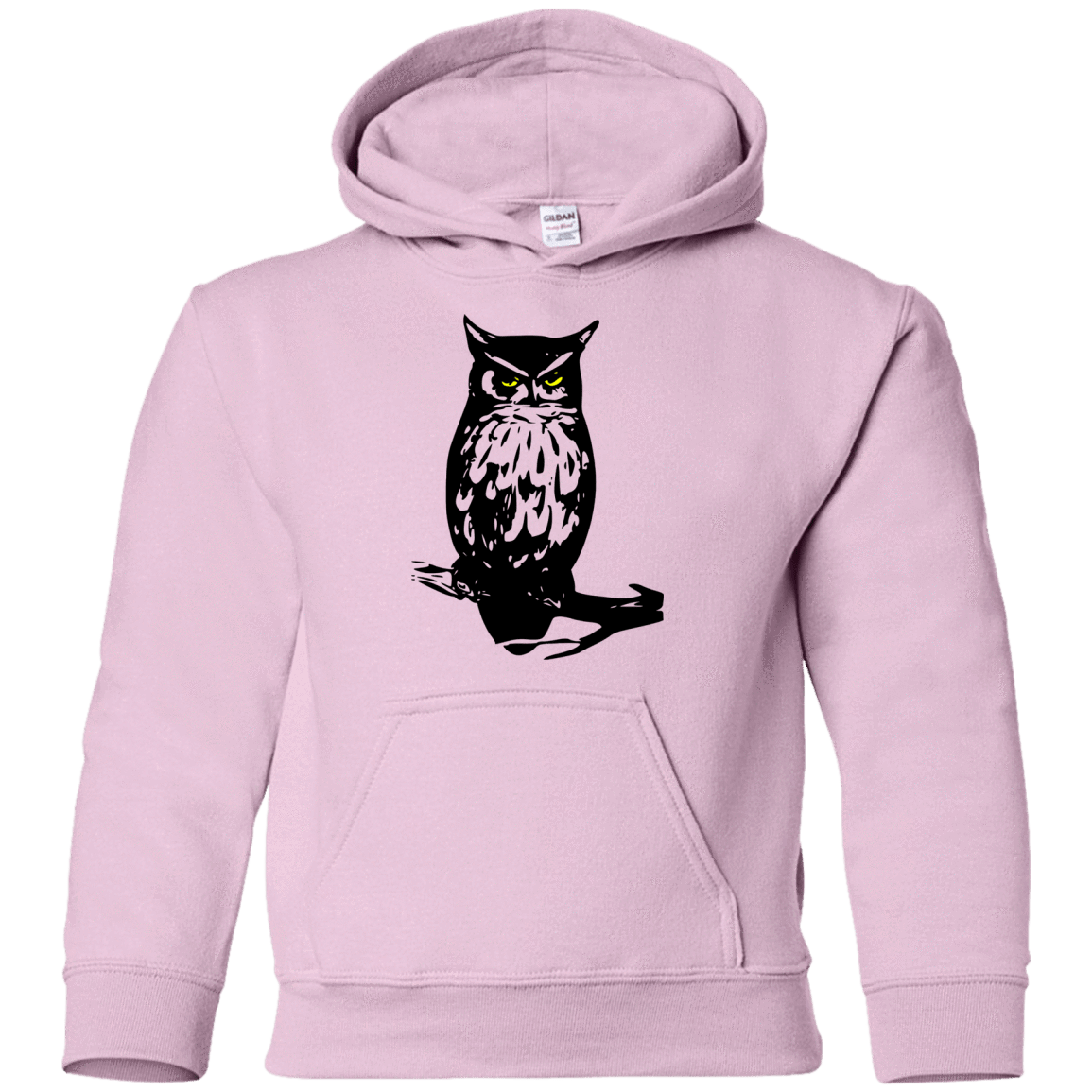 Sweatshirts Light Pink / YS Owl Portrait Youth Hoodie