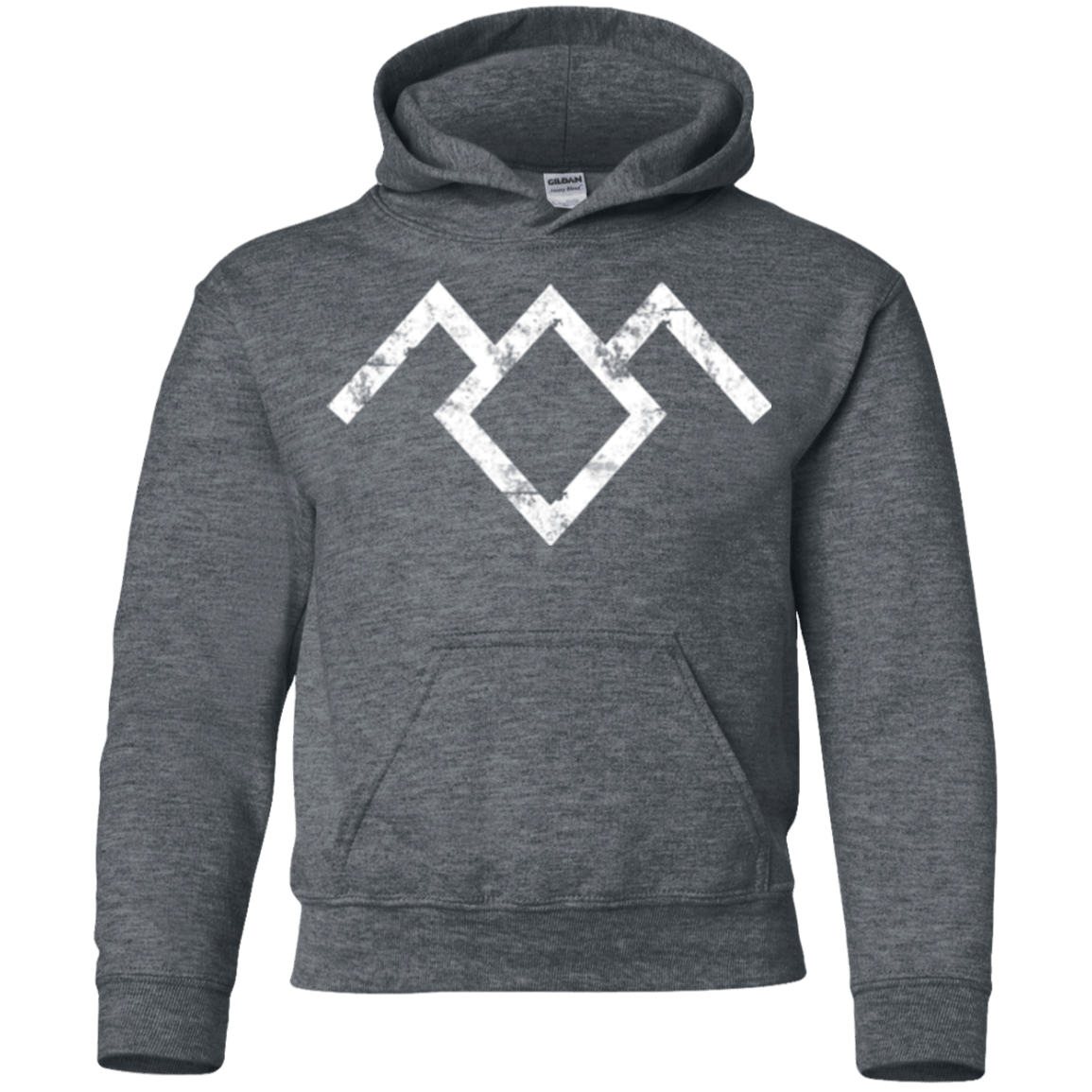 Sweatshirts Dark Heather / YS Owl Symbol Youth Hoodie