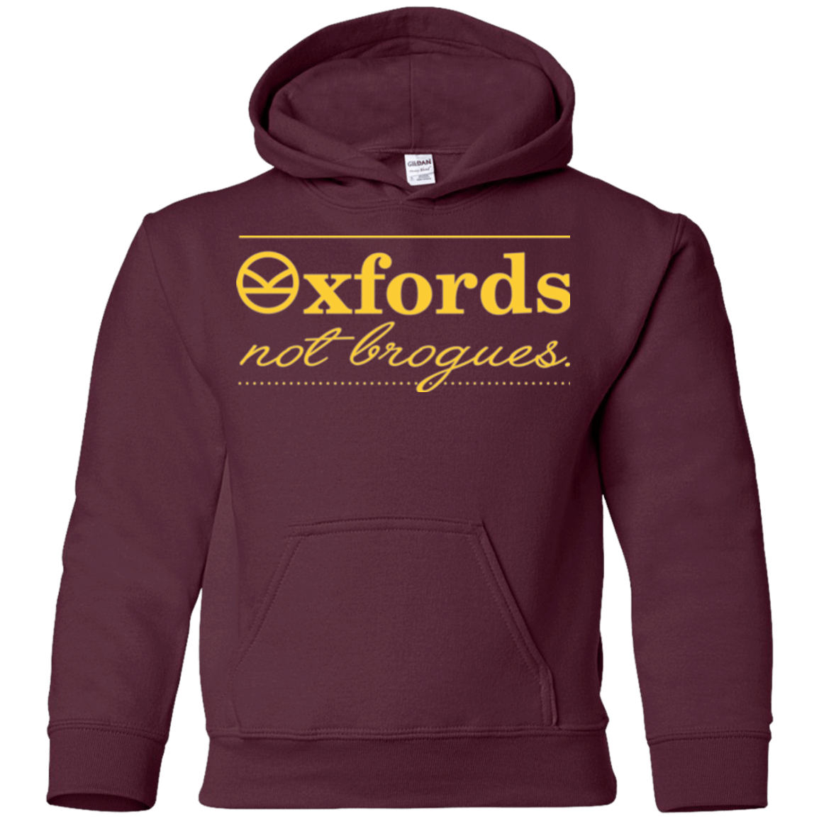 Sweatshirts Maroon / YS Oxfords Not Brogues Youth Hoodie