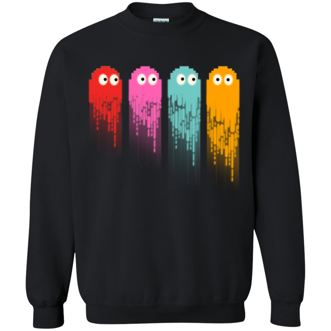Sweatshirts Black / Small Pac color ghost Crewneck Sweatshirt
