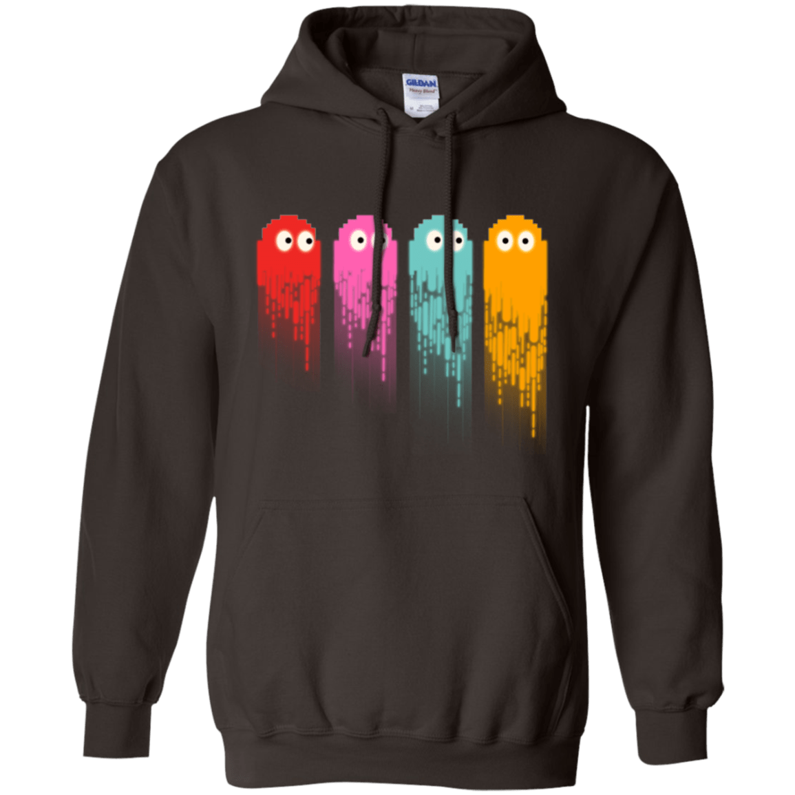 Sweatshirts Dark Chocolate / Small Pac color ghost Pullover Hoodie