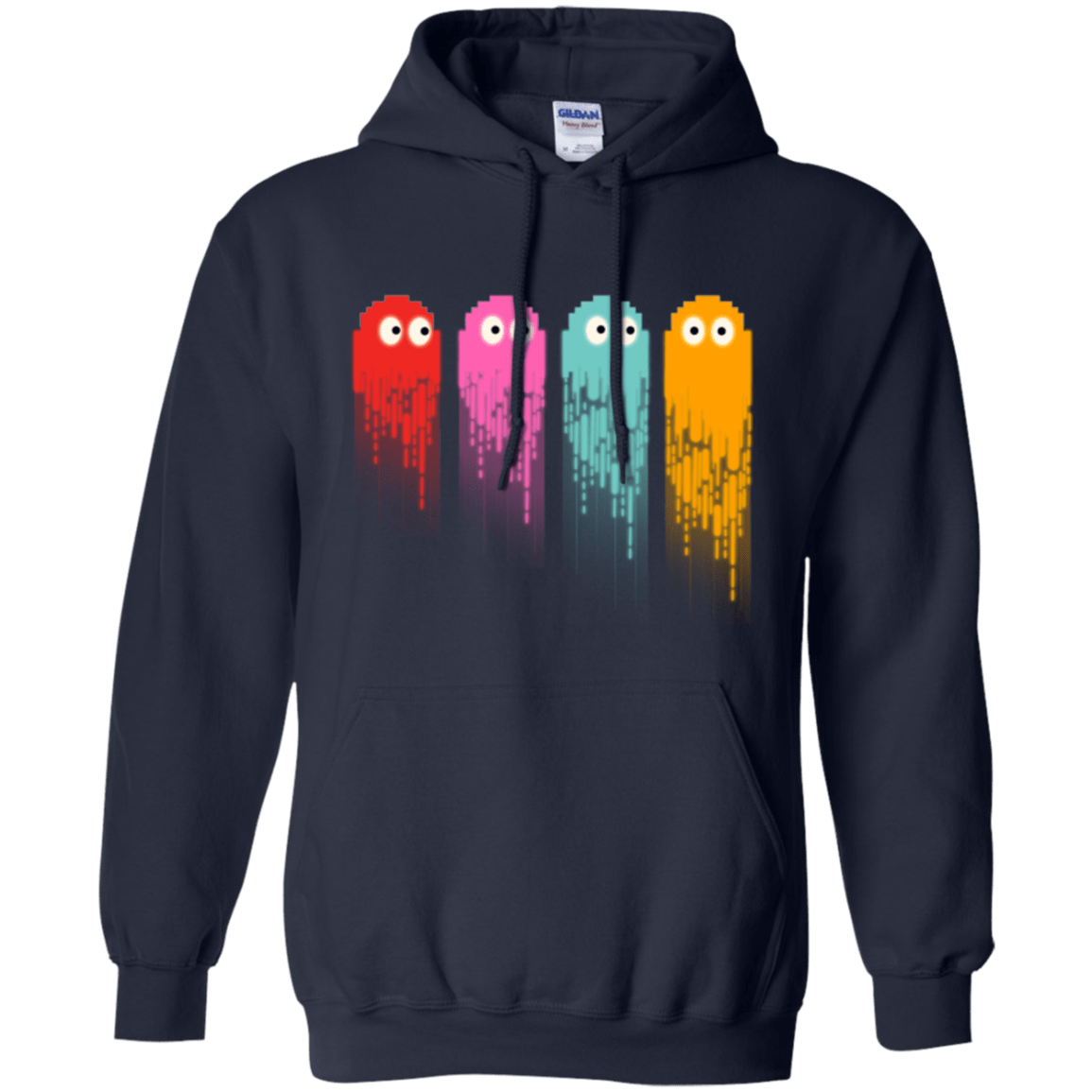 Sweatshirts Navy / Small Pac color ghost Pullover Hoodie