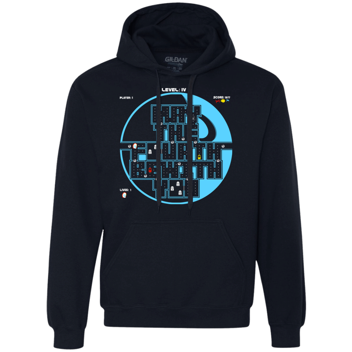 Sweatshirts Navy / S Pacman May The Fourth Premium Fleece Hoodie