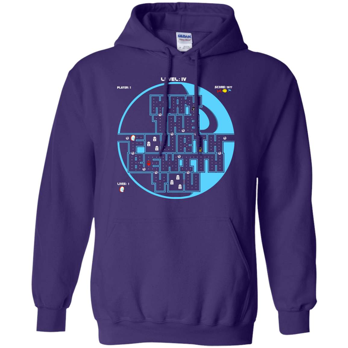 Sweatshirts Purple / S Pacman May The Fourth Pullover Hoodie