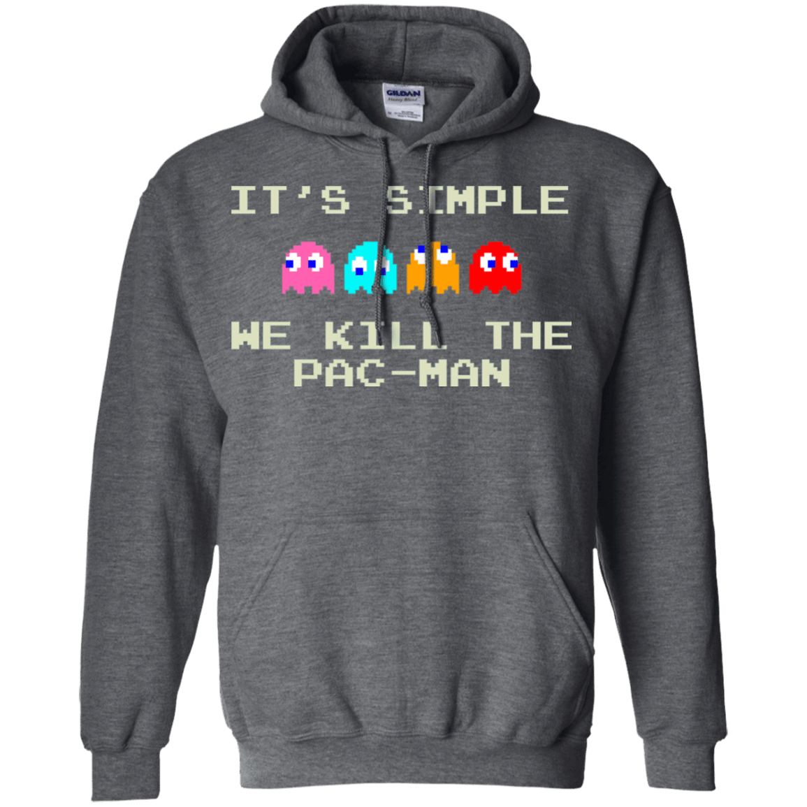 Sweatshirts Dark Heather / S Pacmanok Pullover Hoodie