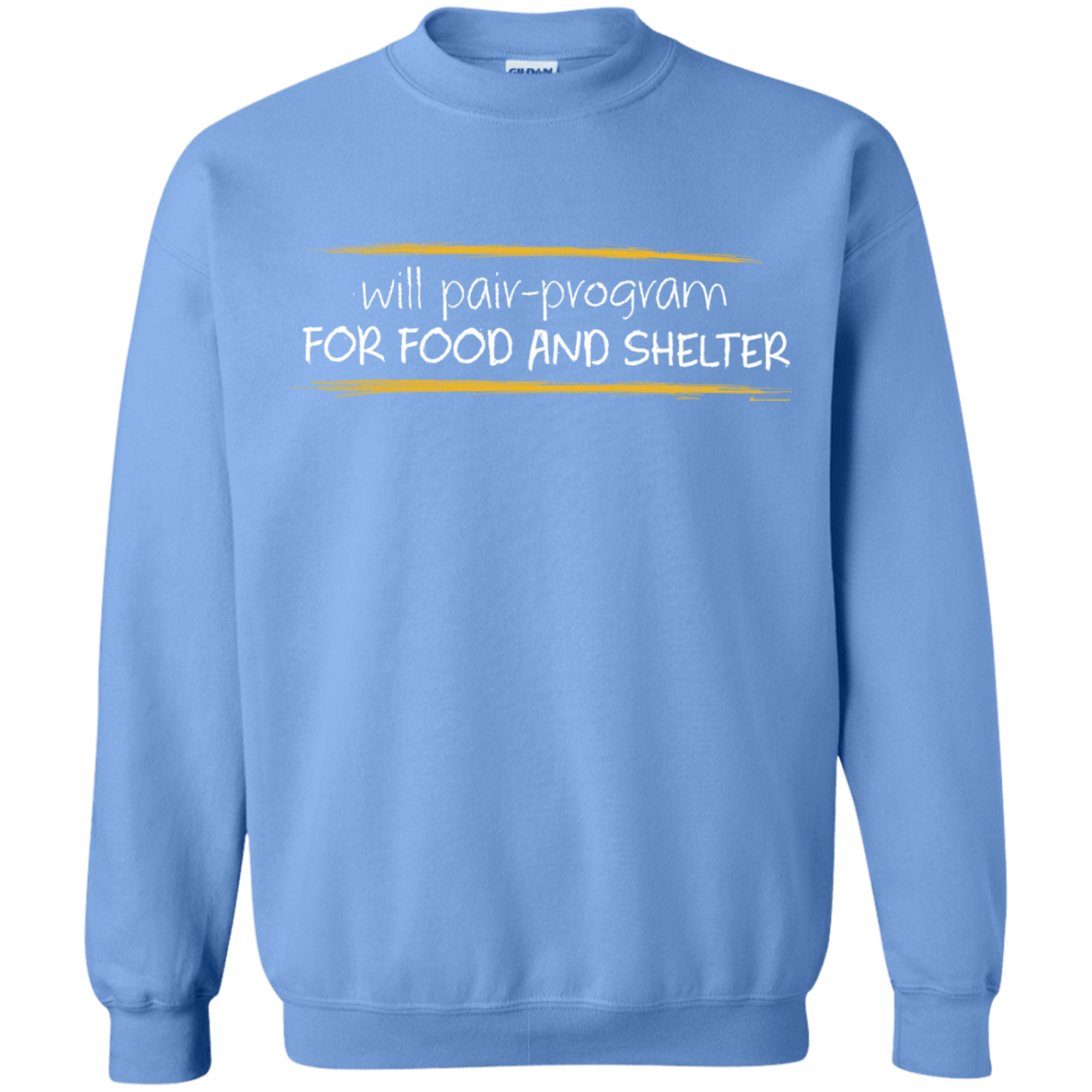 Sweatshirts Carolina Blue / Small Pair Programming For Food And Shelter Crewneck Sweatshirt
