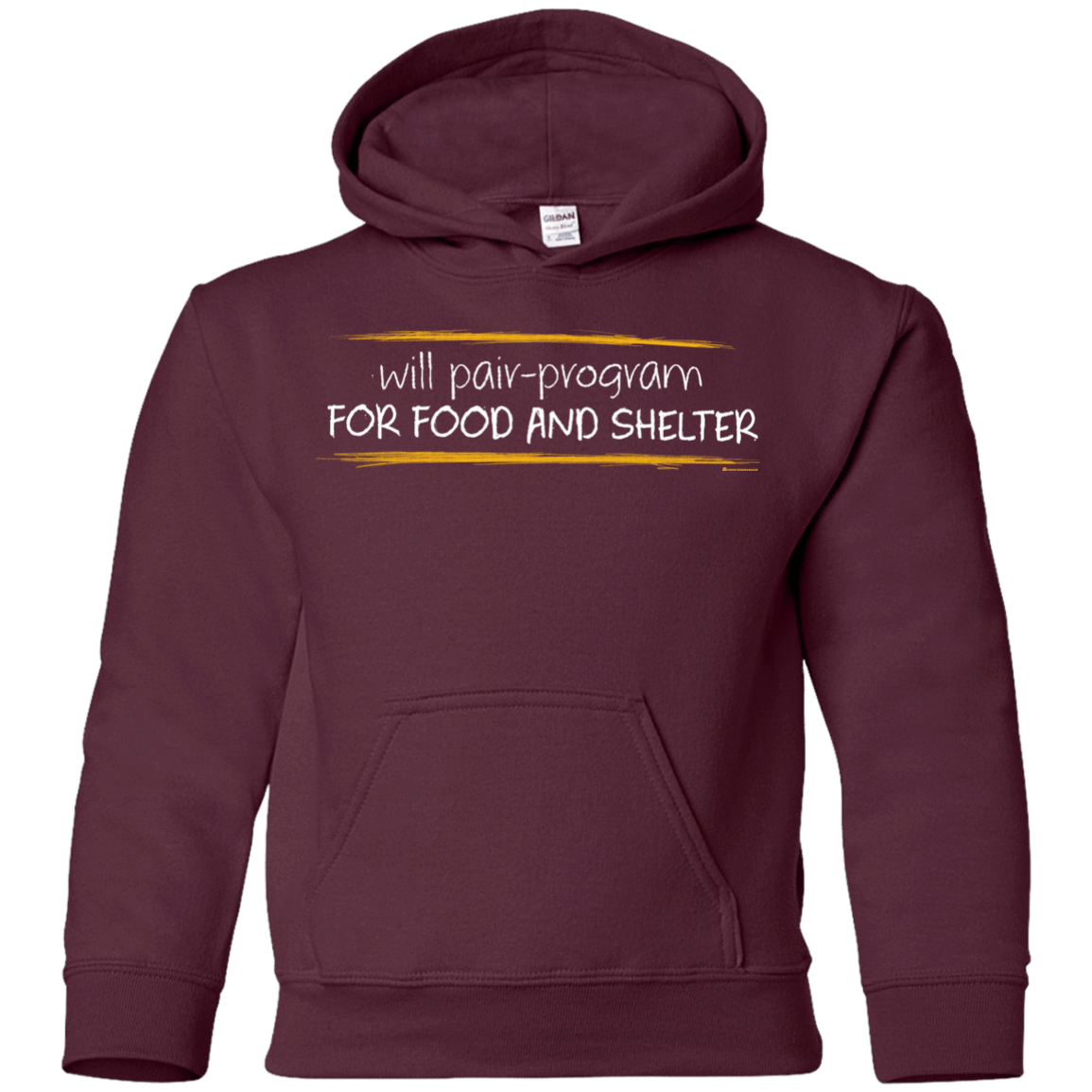 Sweatshirts Maroon / YS Pair Programming For Food And Shelter Youth Hoodie