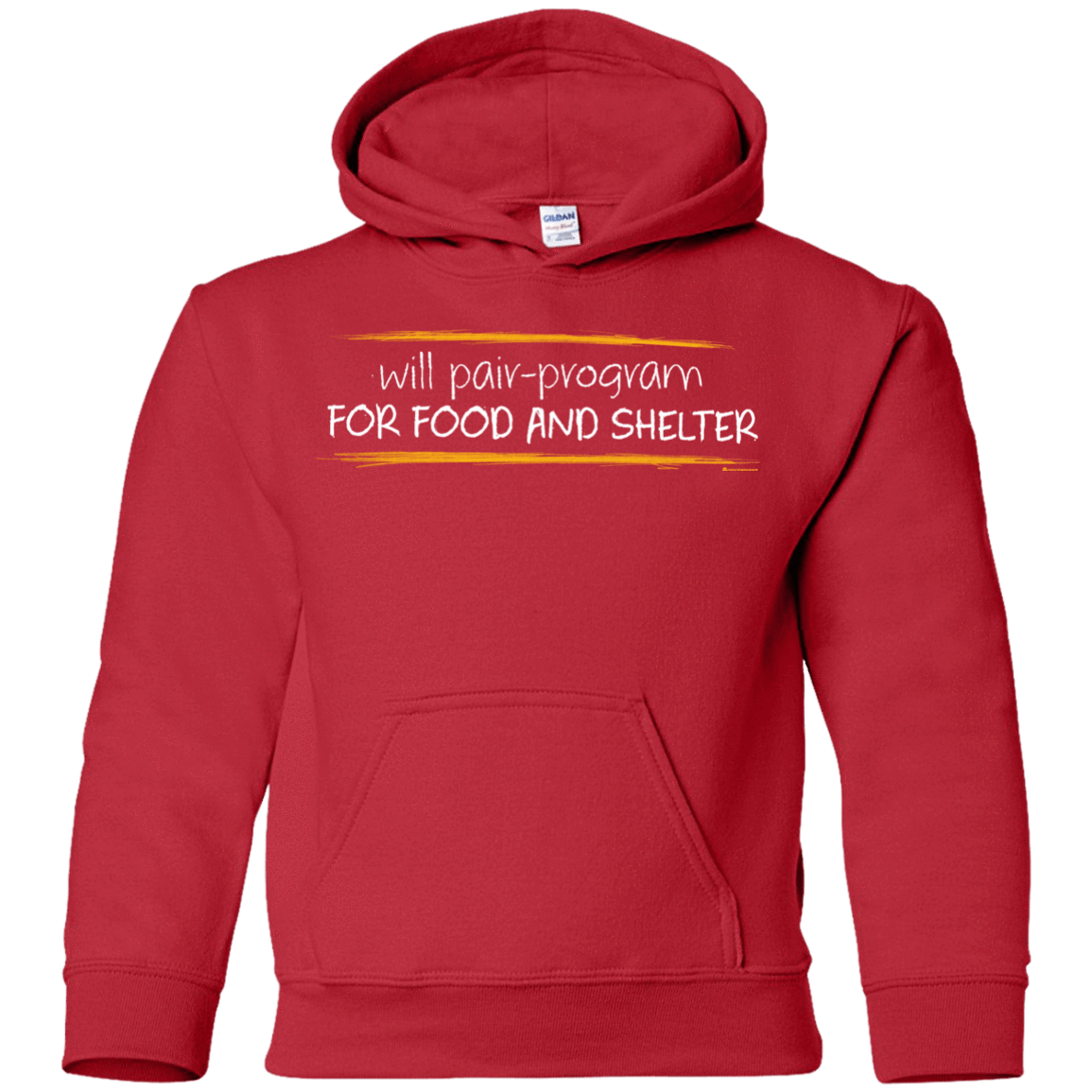 Sweatshirts Red / YS Pair Programming For Food And Shelter Youth Hoodie