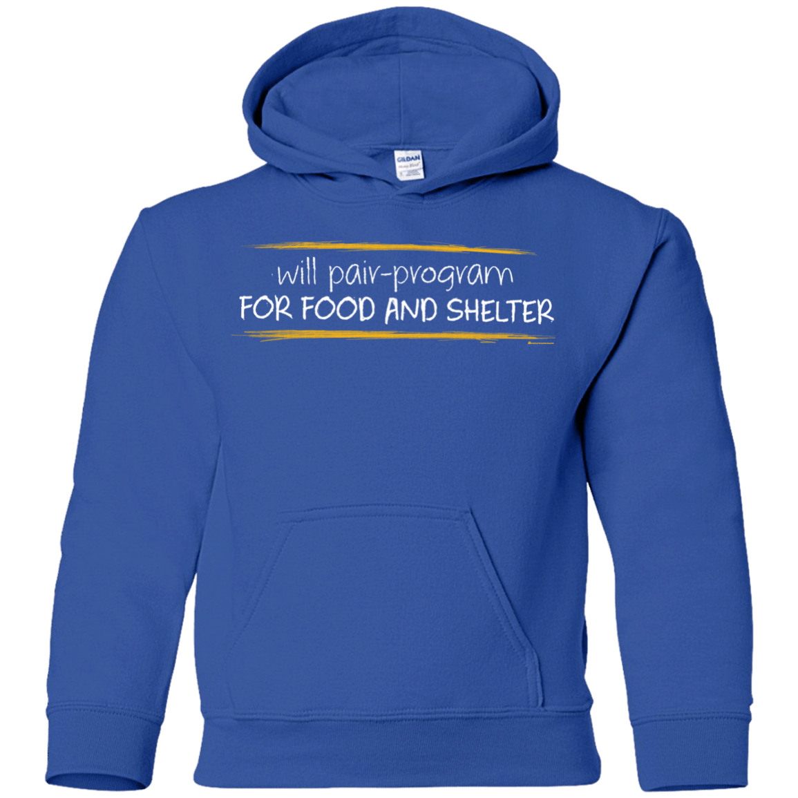 Sweatshirts Royal / YS Pair Programming For Food And Shelter Youth Hoodie