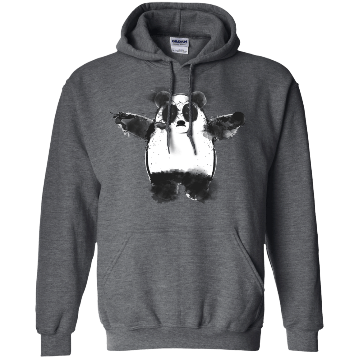 Sweatshirts Dark Heather / S Panda Ink Pullover Hoodie