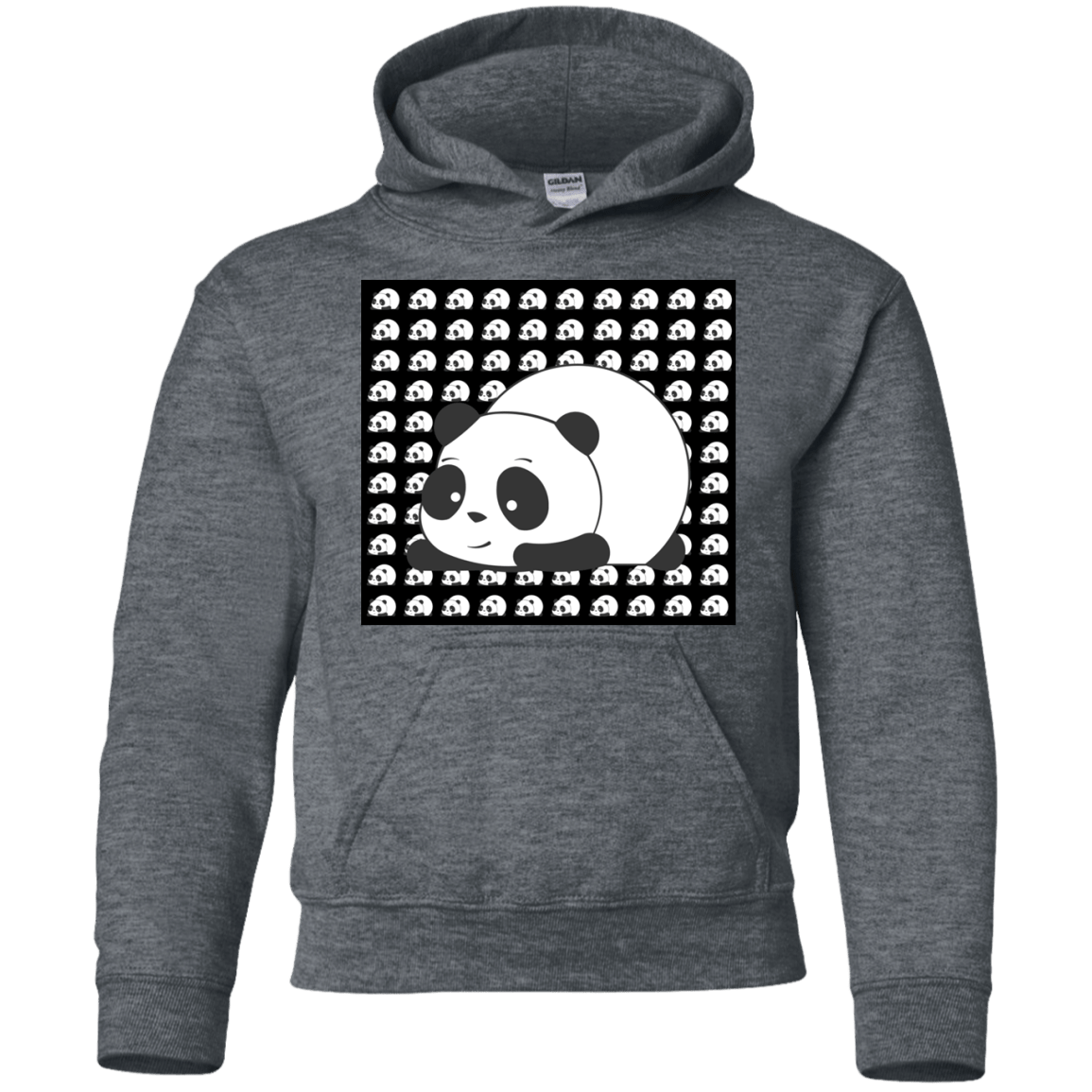 Sweatshirts Dark Heather / YS Panda Youth Hoodie