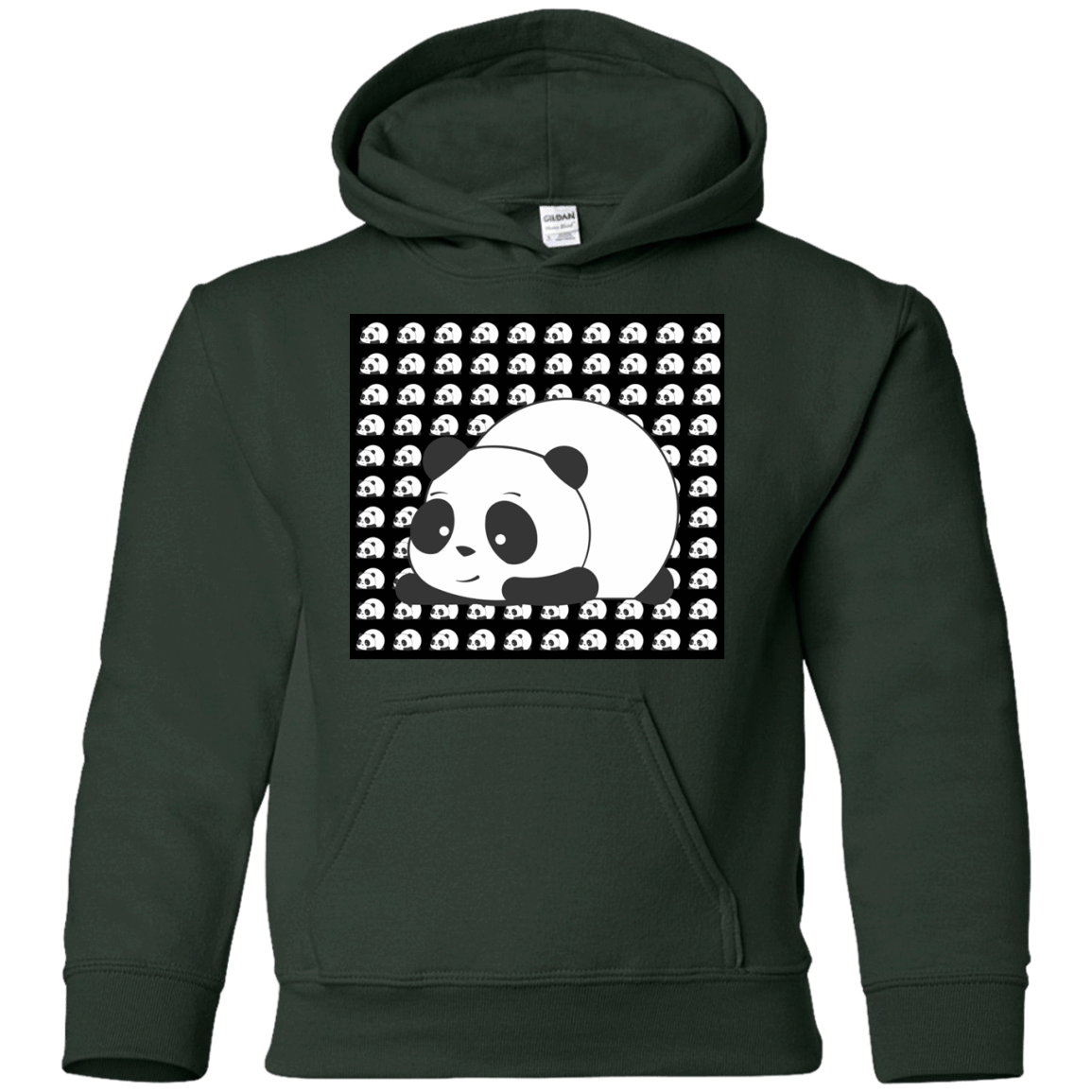 Sweatshirts Forest Green / YS Panda Youth Hoodie