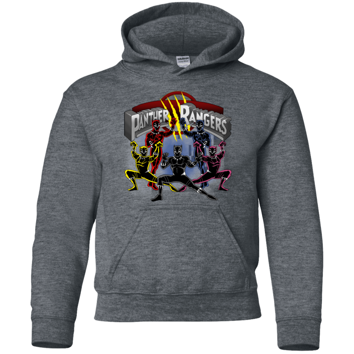 Sweatshirts Dark Heather / YS Panther Rangers Youth Hoodie