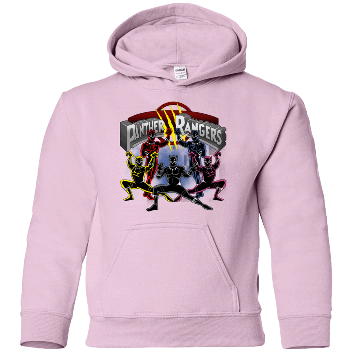 Sweatshirts Light Pink / YS Panther Rangers Youth Hoodie