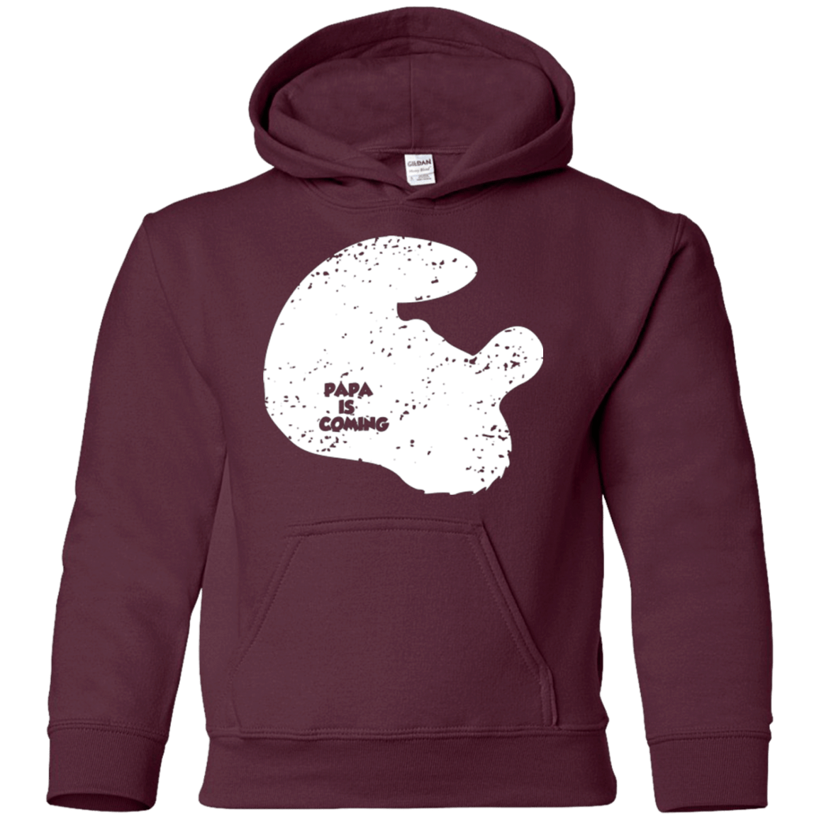 Sweatshirts Maroon / YS Papa Is Coming Youth Hoodie