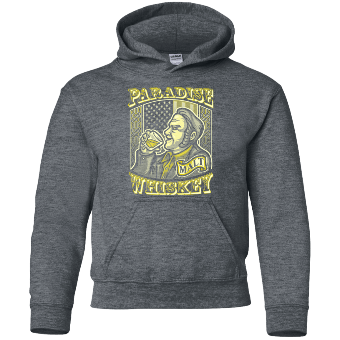 Sweatshirts Dark Heather / YS Paradise Whiskey Youth Hoodie