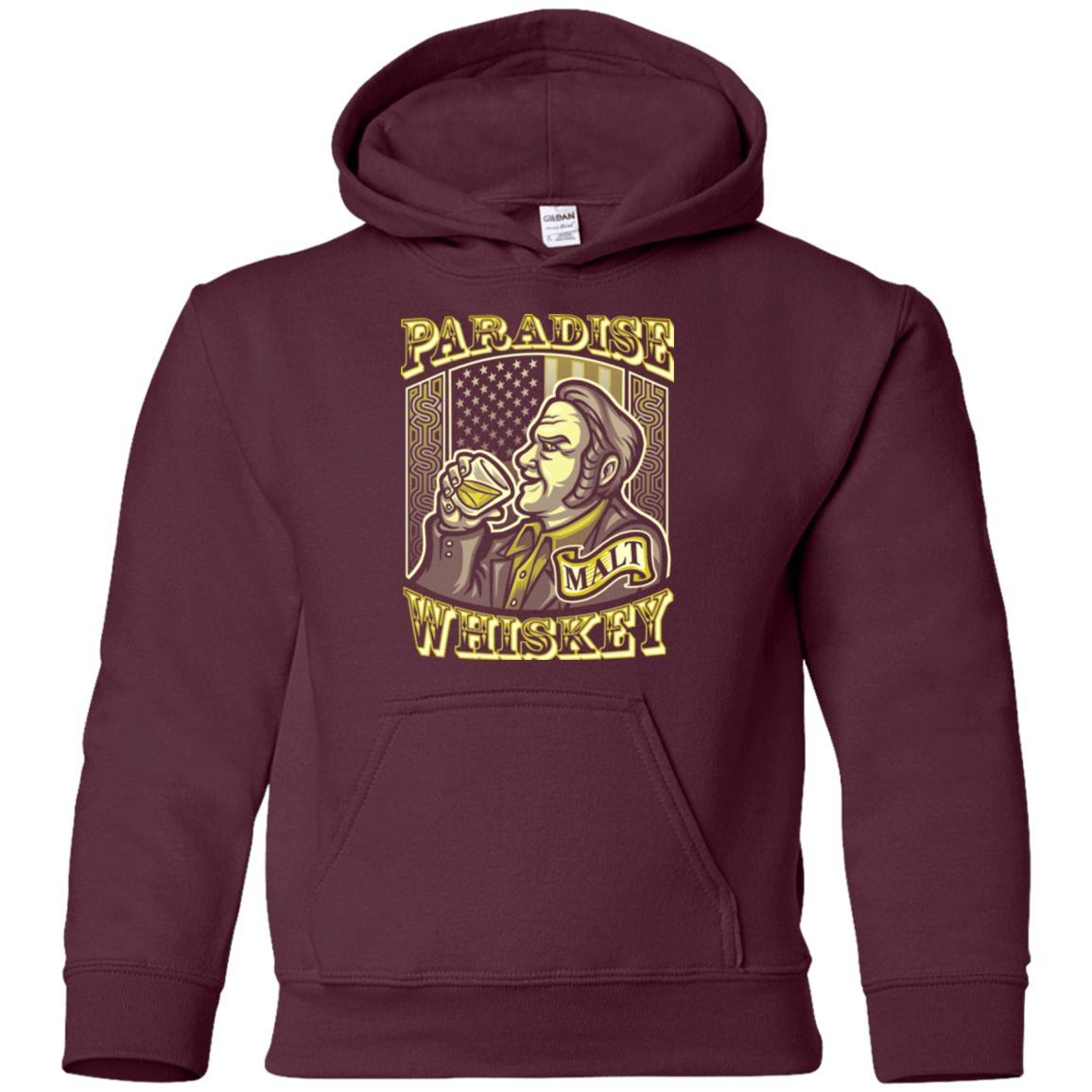 Sweatshirts Maroon / YS Paradise Whiskey Youth Hoodie