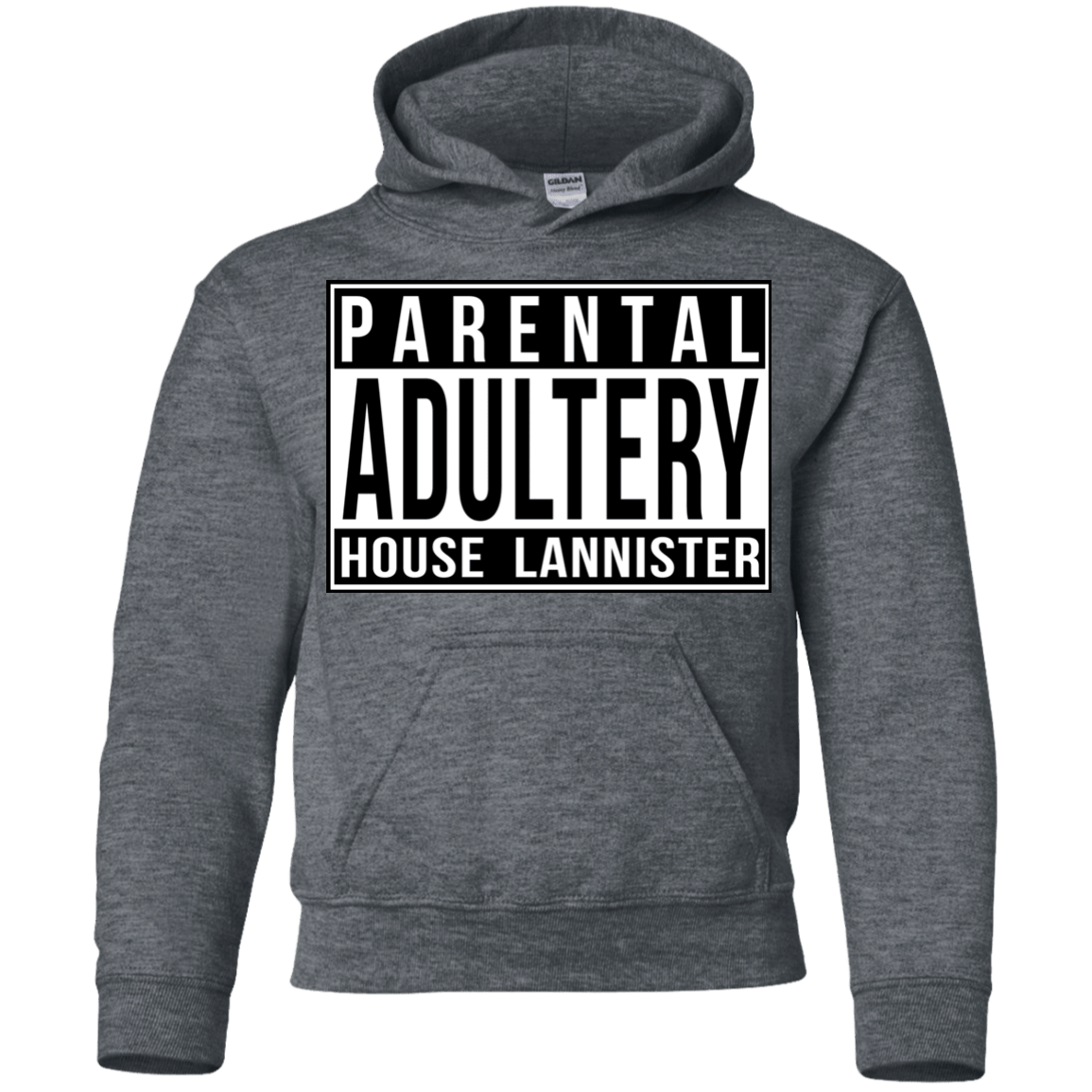 Sweatshirts Dark Heather / YS Parental Adultery Youth Hoodie