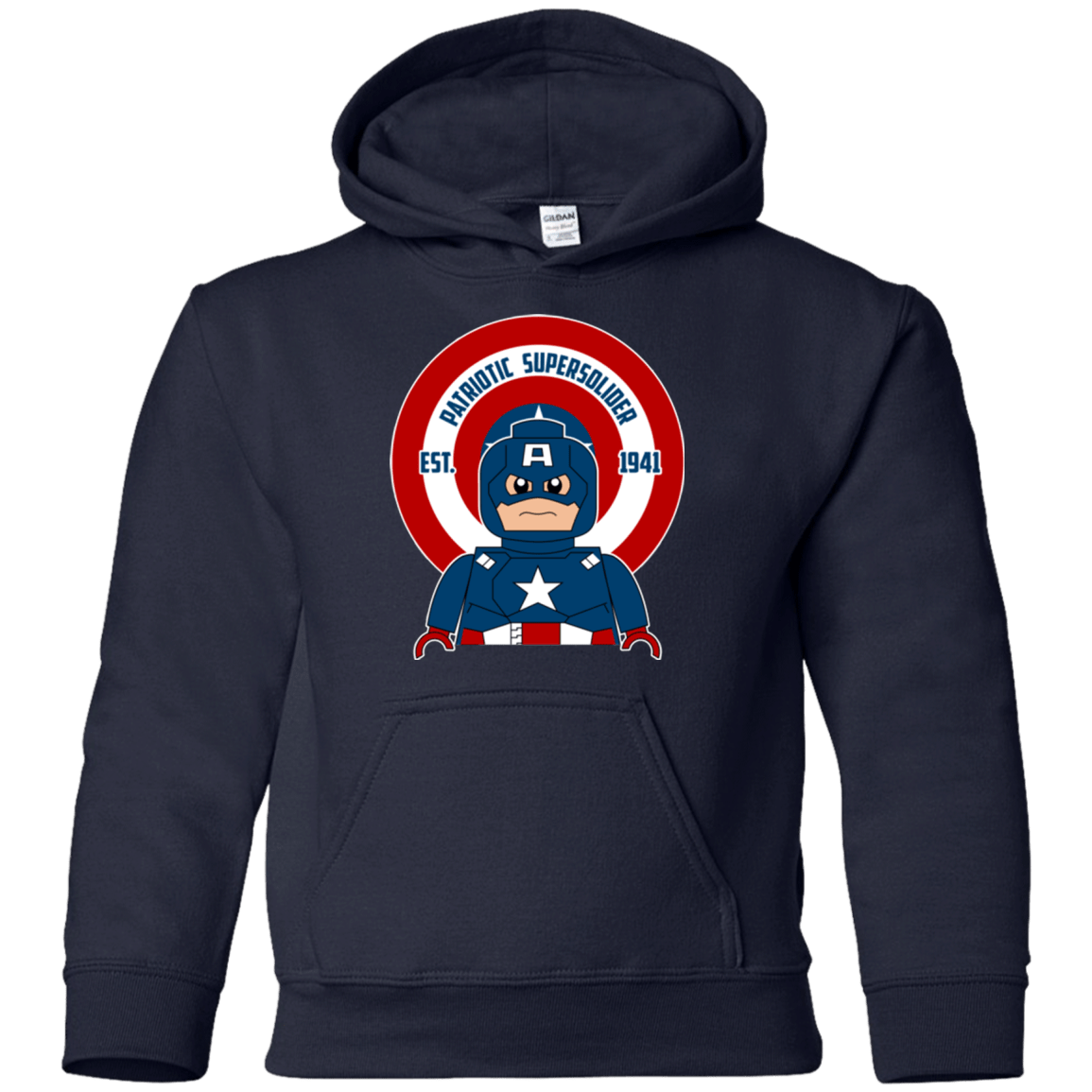 Sweatshirts Navy / YS Patriotic Supersoldier Youth Hoodie