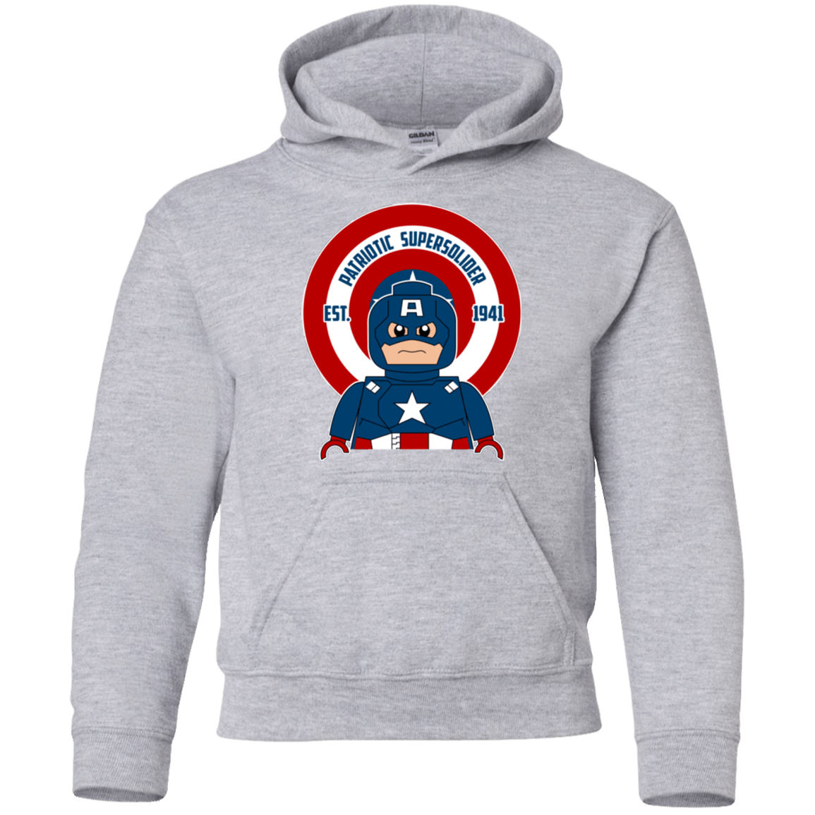 Sweatshirts Sport Grey / YS Patriotic Supersoldier Youth Hoodie