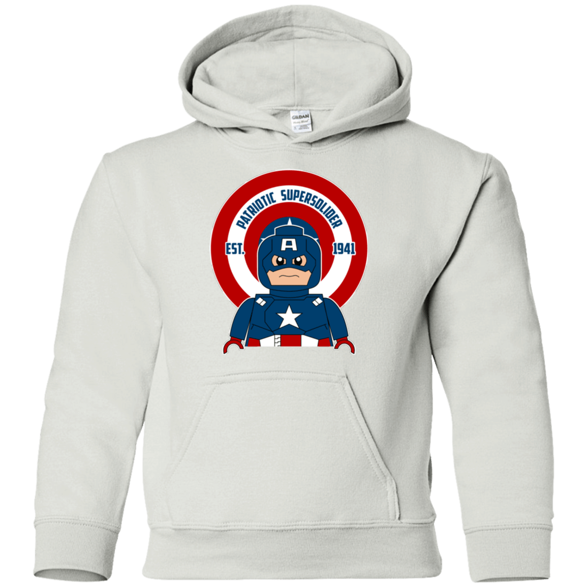 Sweatshirts White / YS Patriotic Supersoldier Youth Hoodie