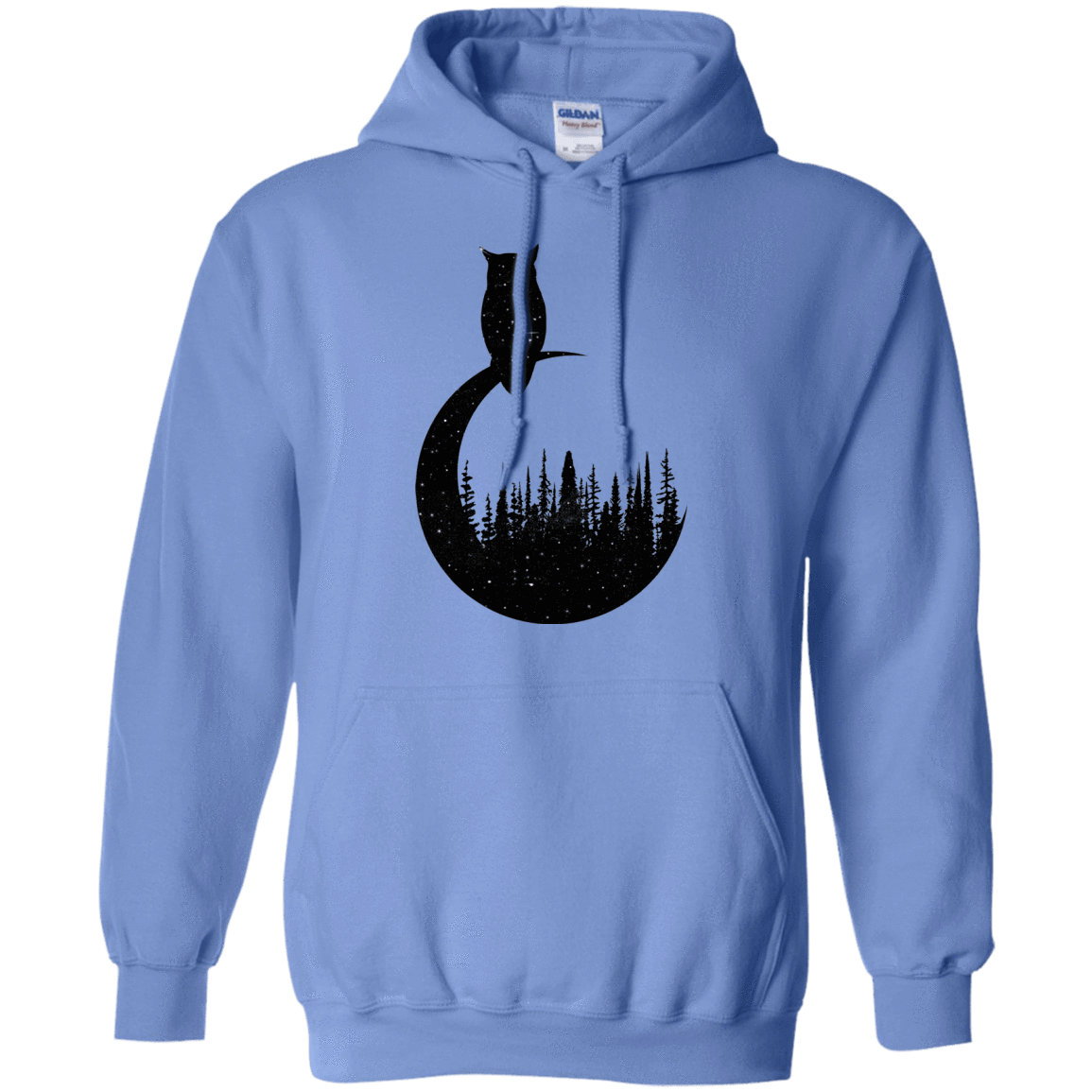 Sweatshirts Carolina Blue / S Perched Owl Pullover Hoodie