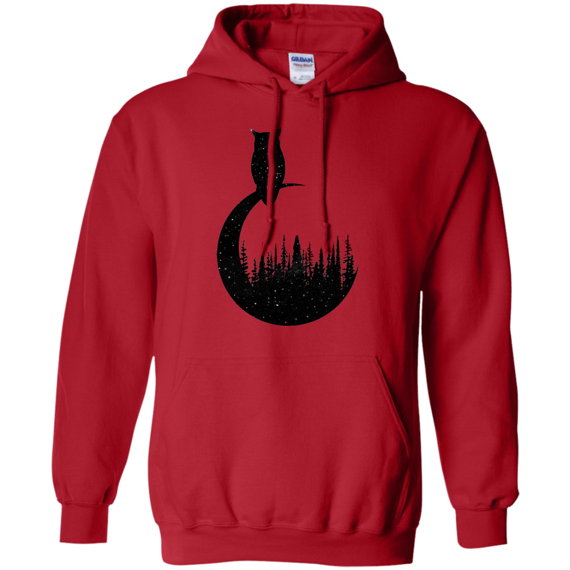 Sweatshirts Red / S Perched Owl Pullover Hoodie