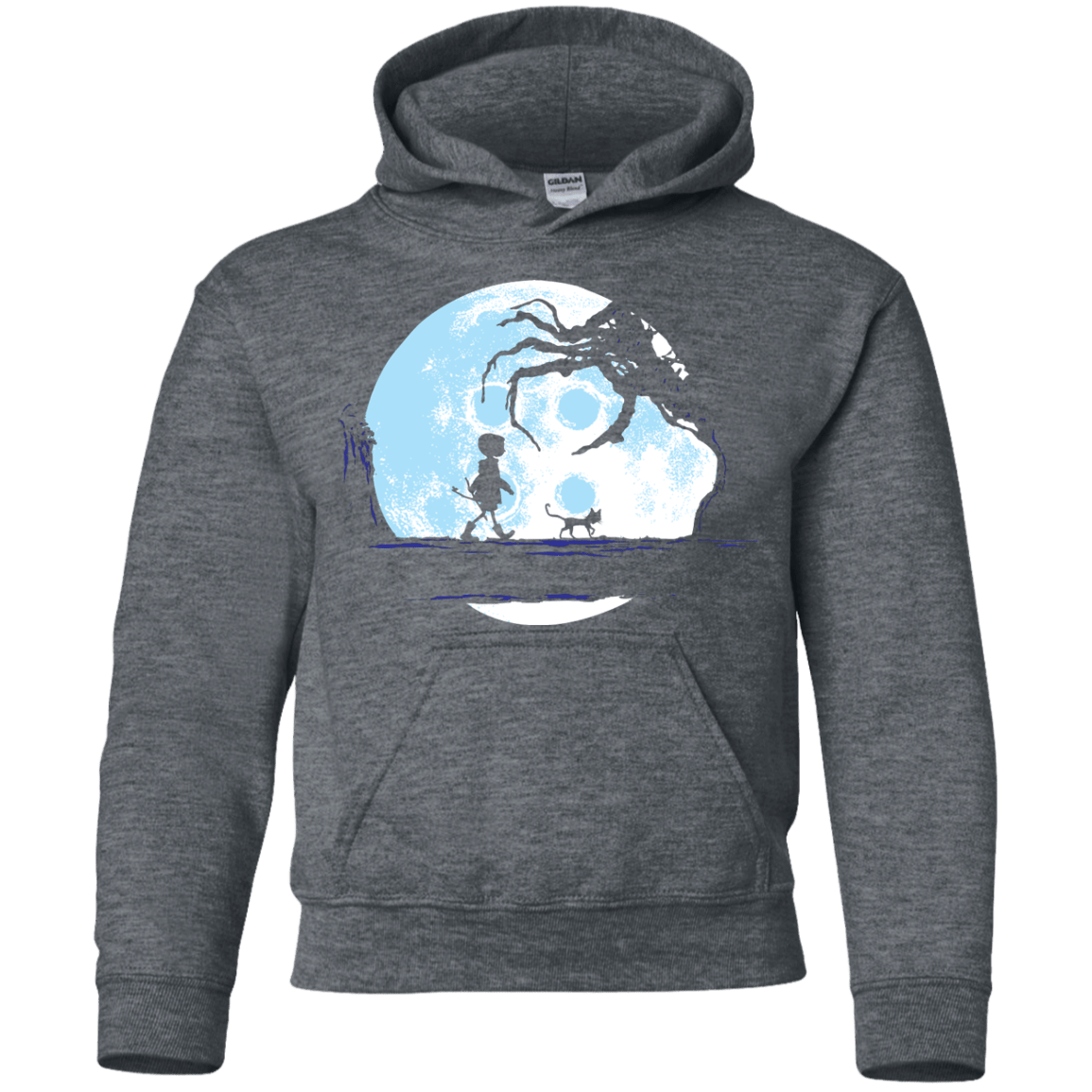 Sweatshirts Dark Heather / YS Perfect Moonwalk- Coraline Youth Hoodie
