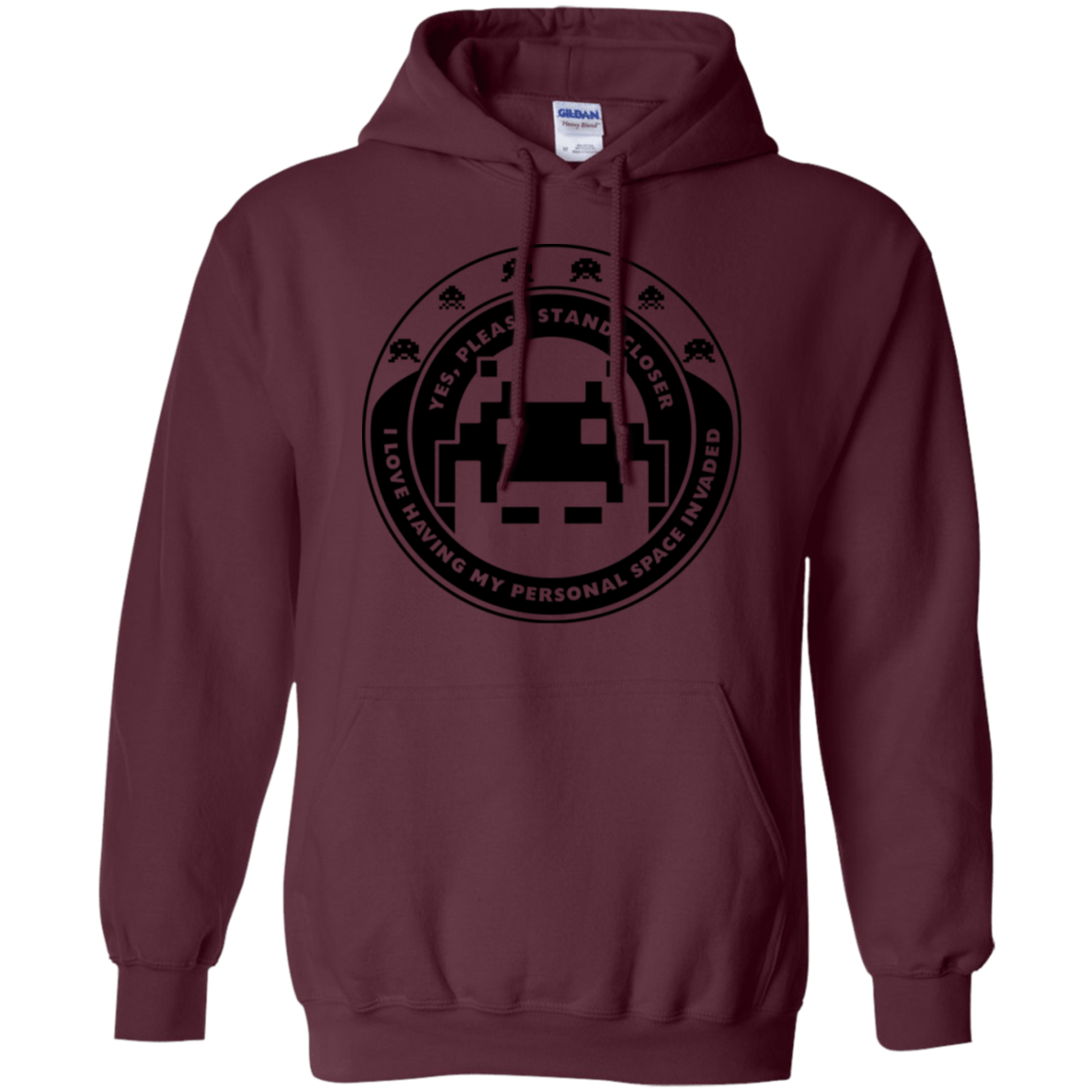 Sweatshirts Maroon / S Personal Space Invader Pullover Hoodie
