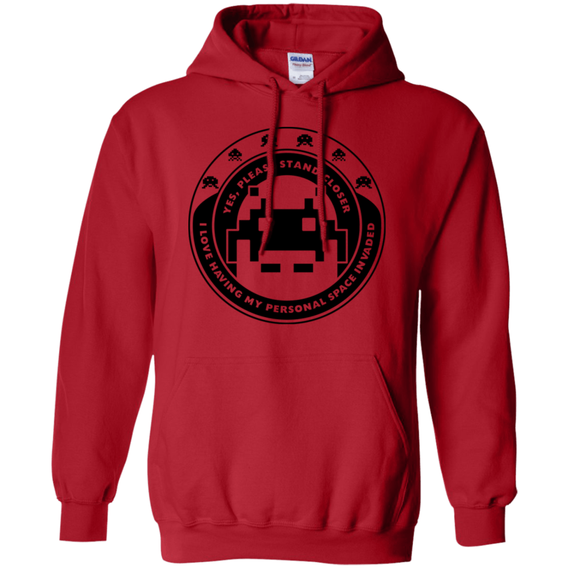 Sweatshirts Red / S Personal Space Invader Pullover Hoodie