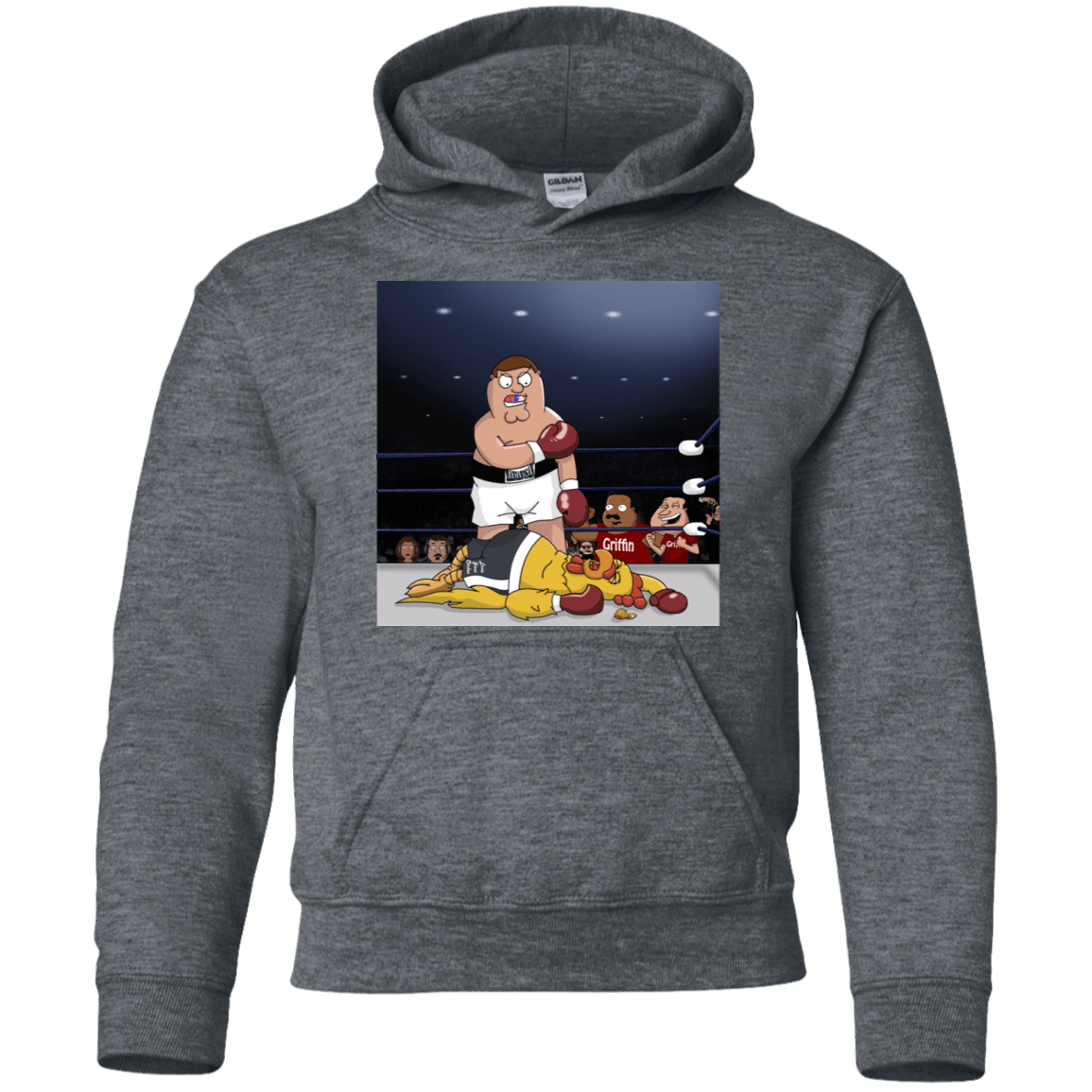 Sweatshirts Dark Heather / YS Peter vs Giant Chicken Youth Hoodie