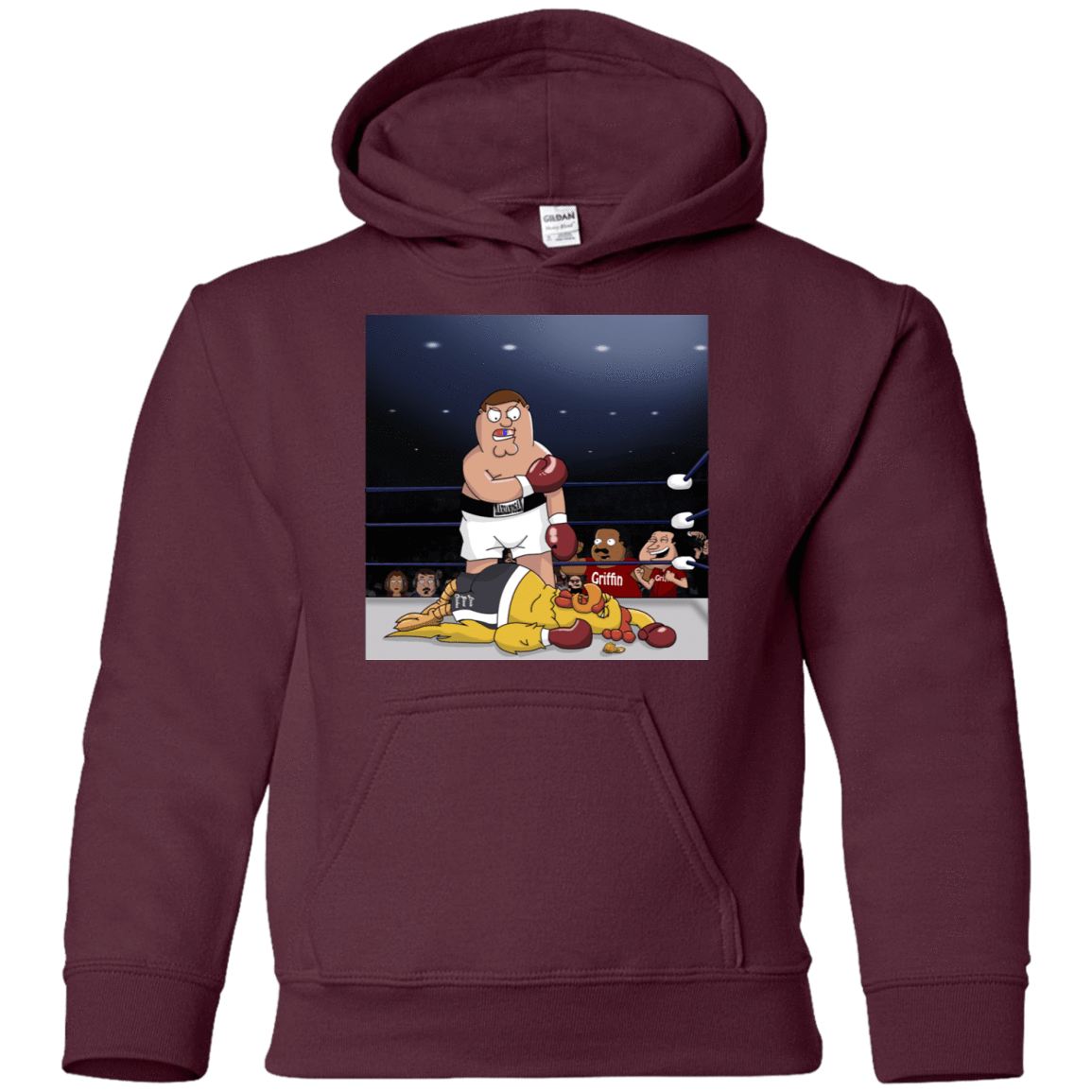 Sweatshirts Maroon / YS Peter vs Giant Chicken Youth Hoodie