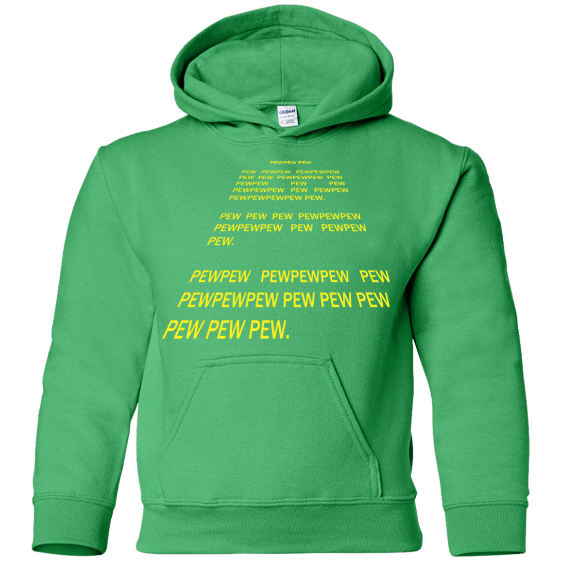 Sweatshirts Irish Green / YS Pew Pew Pew Youth Hoodie