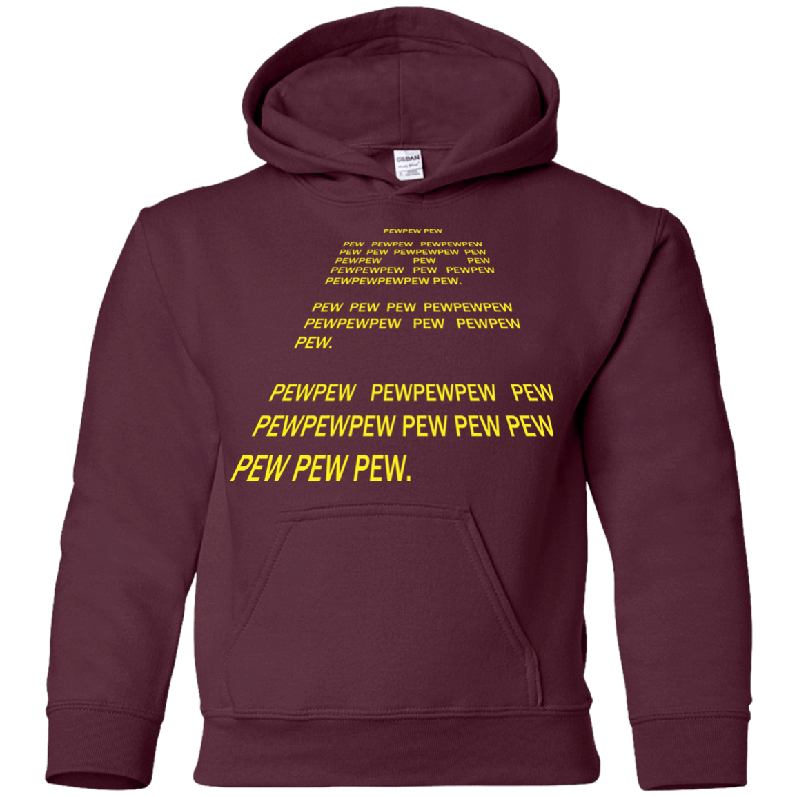 Sweatshirts Maroon / YS Pew Pew Pew Youth Hoodie