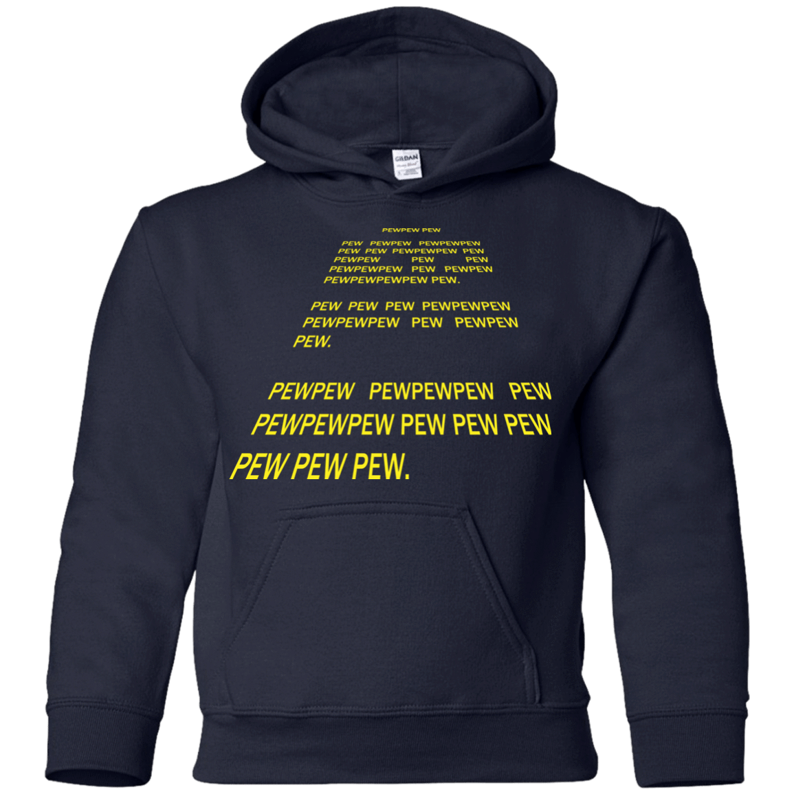 Sweatshirts Navy / YS Pew Pew Pew Youth Hoodie
