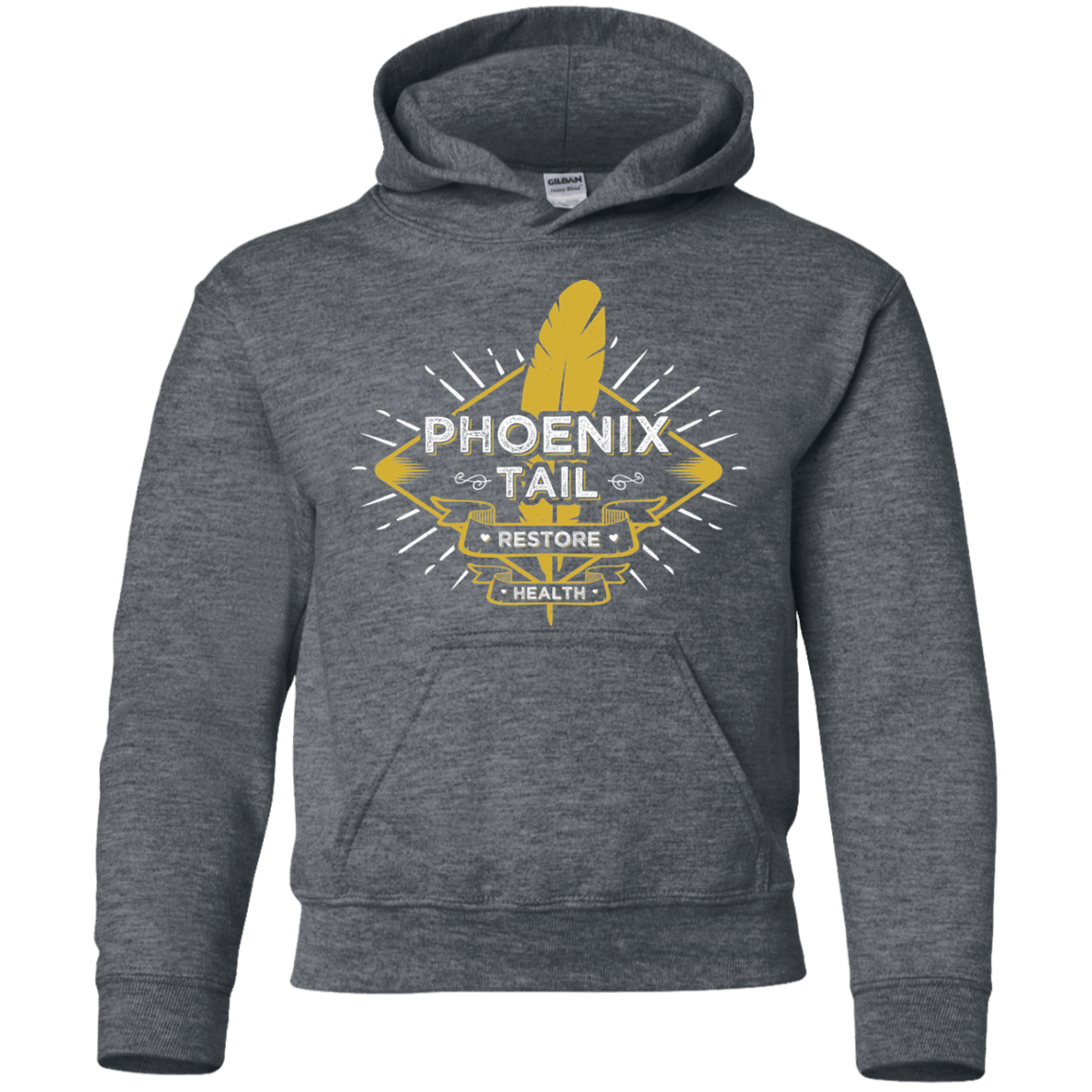 Sweatshirts Dark Heather / YS Phoenix Tail Youth Hoodie