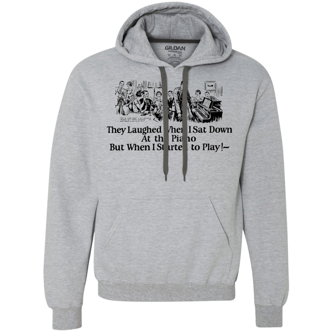 Sweatshirts Sport Grey / Small Piano Premium Fleece Hoodie