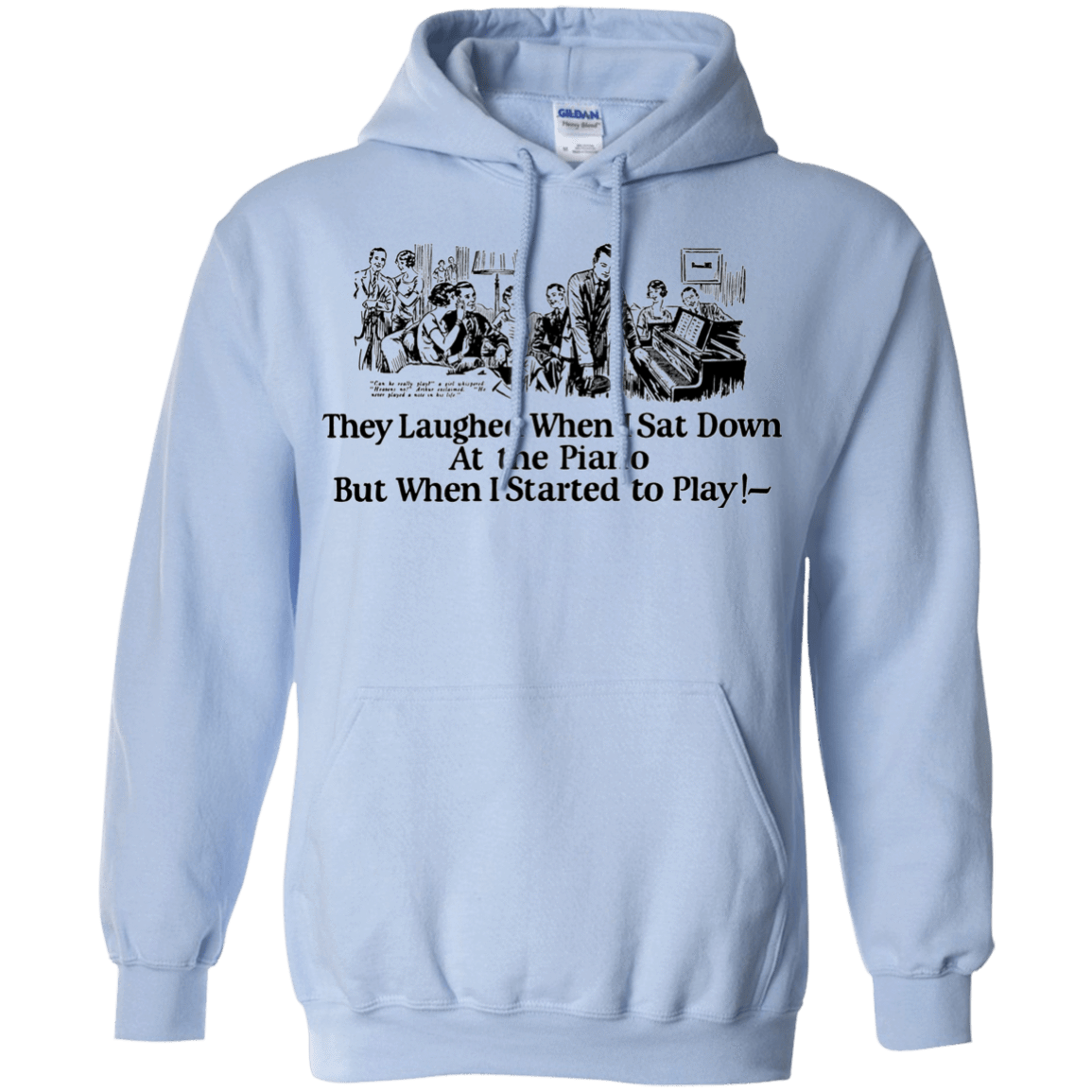 Sweatshirts Light Blue / Small Piano Pullover Hoodie