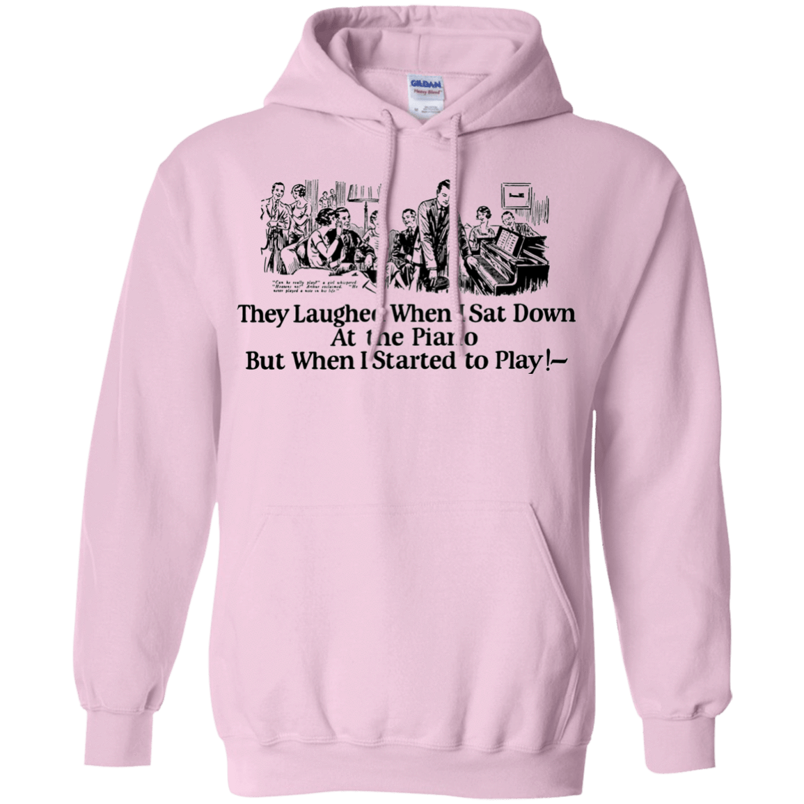 Sweatshirts Light Pink / Small Piano Pullover Hoodie