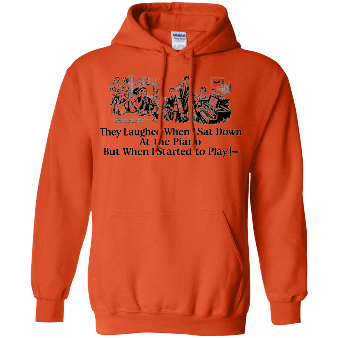 Sweatshirts Orange / Small Piano Pullover Hoodie
