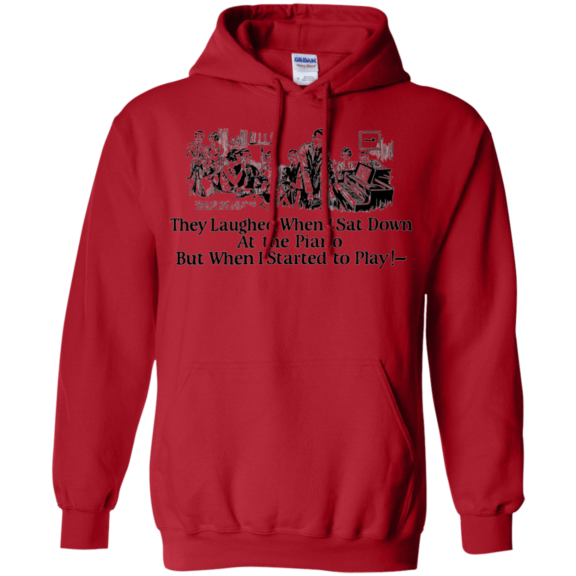 Sweatshirts Red / Small Piano Pullover Hoodie