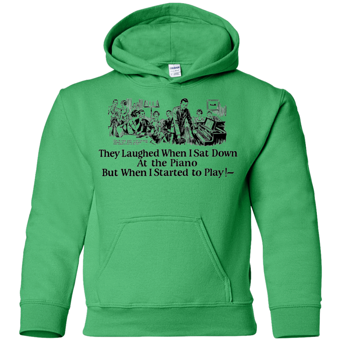 Sweatshirts Irish Green / YS Piano Youth Hoodie