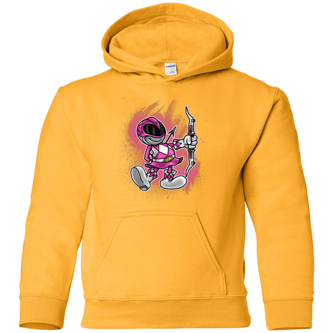 Sweatshirts Gold / YS Pink Ranger Artwork Youth Hoodie